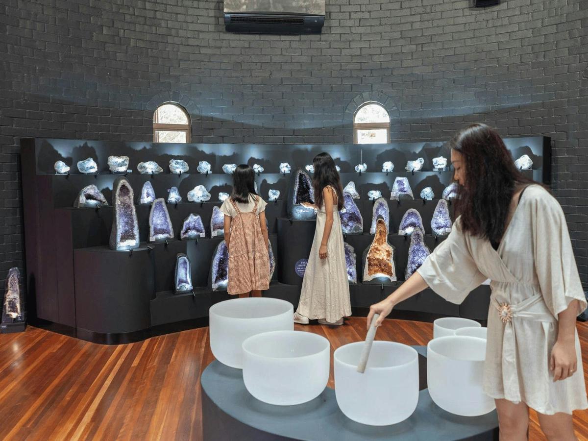 Crystal Singing Bowls in the Moon Room