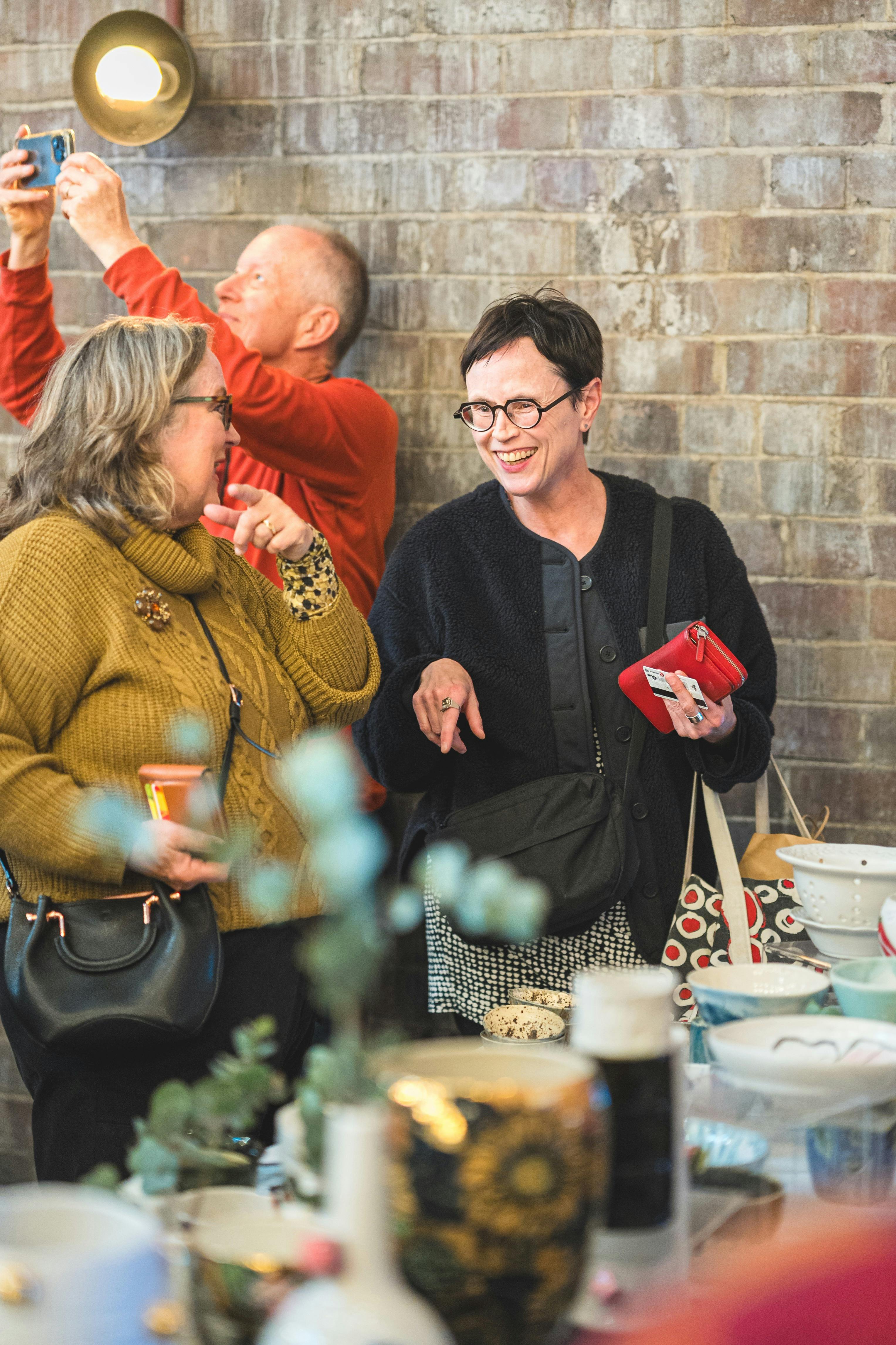 people shopping at the market