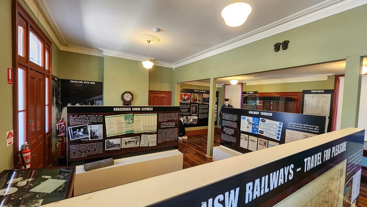 The 'Travel for Pleasure' exhibit looks back at the golden age of railway travel in NSW