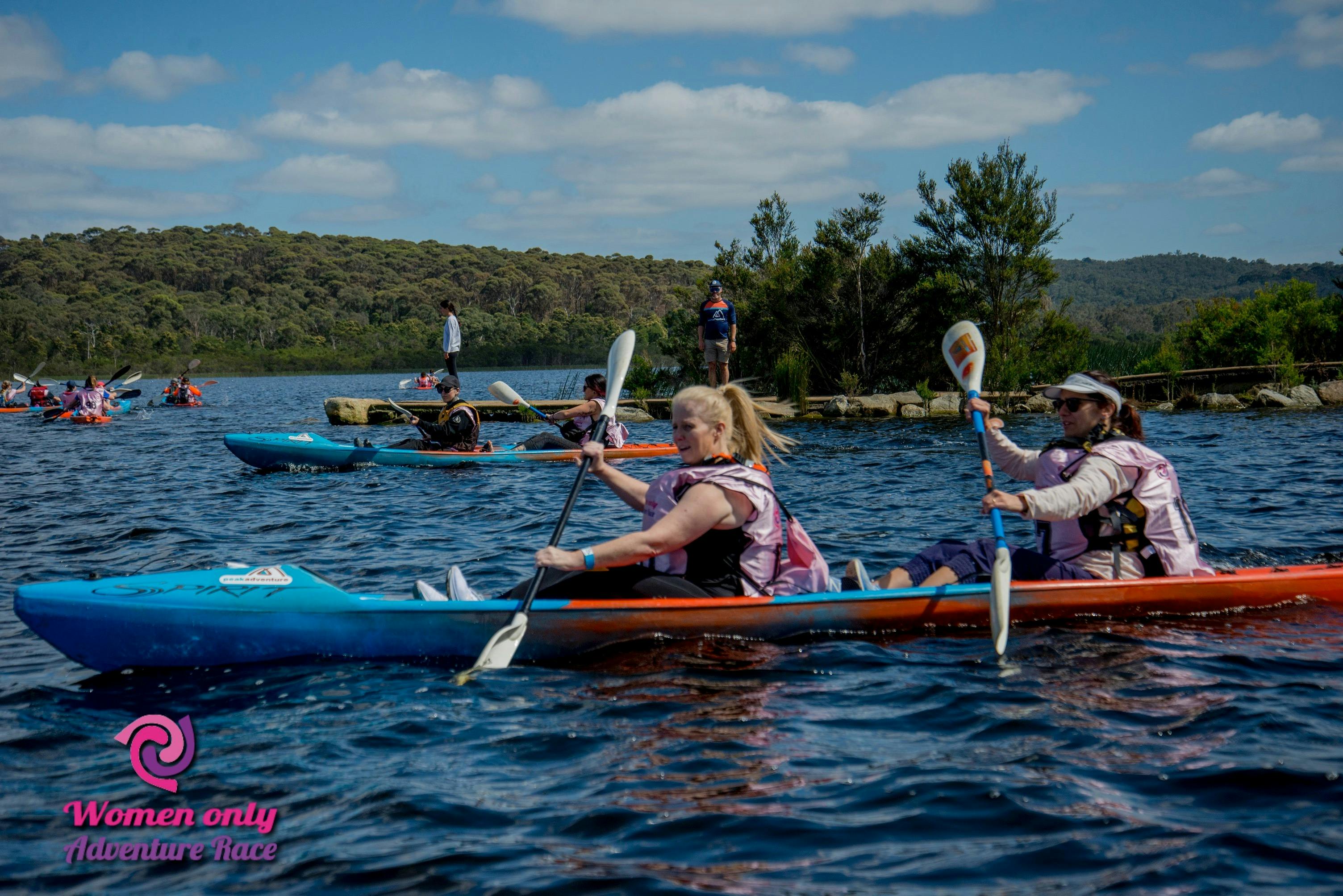 kayakers at the Women Only Adventure Race