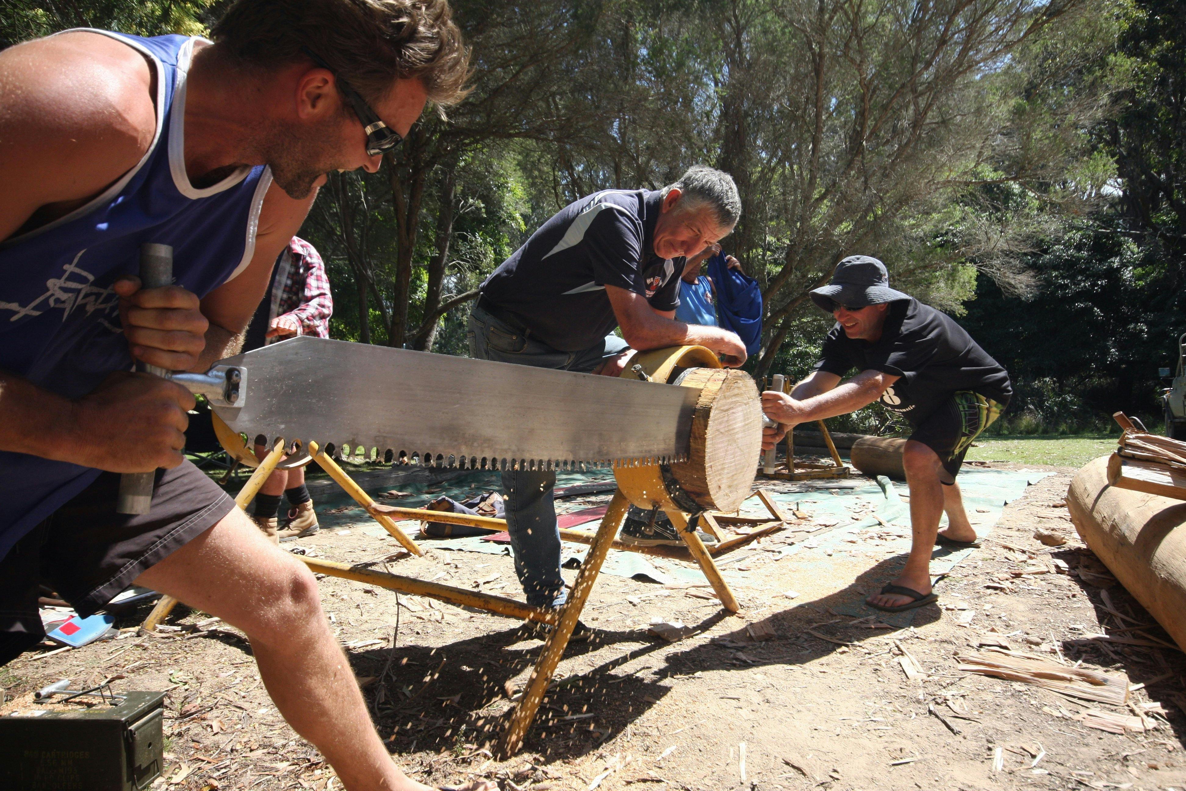 See The old ways of timber cutting  at Davidsons Whaling Station
