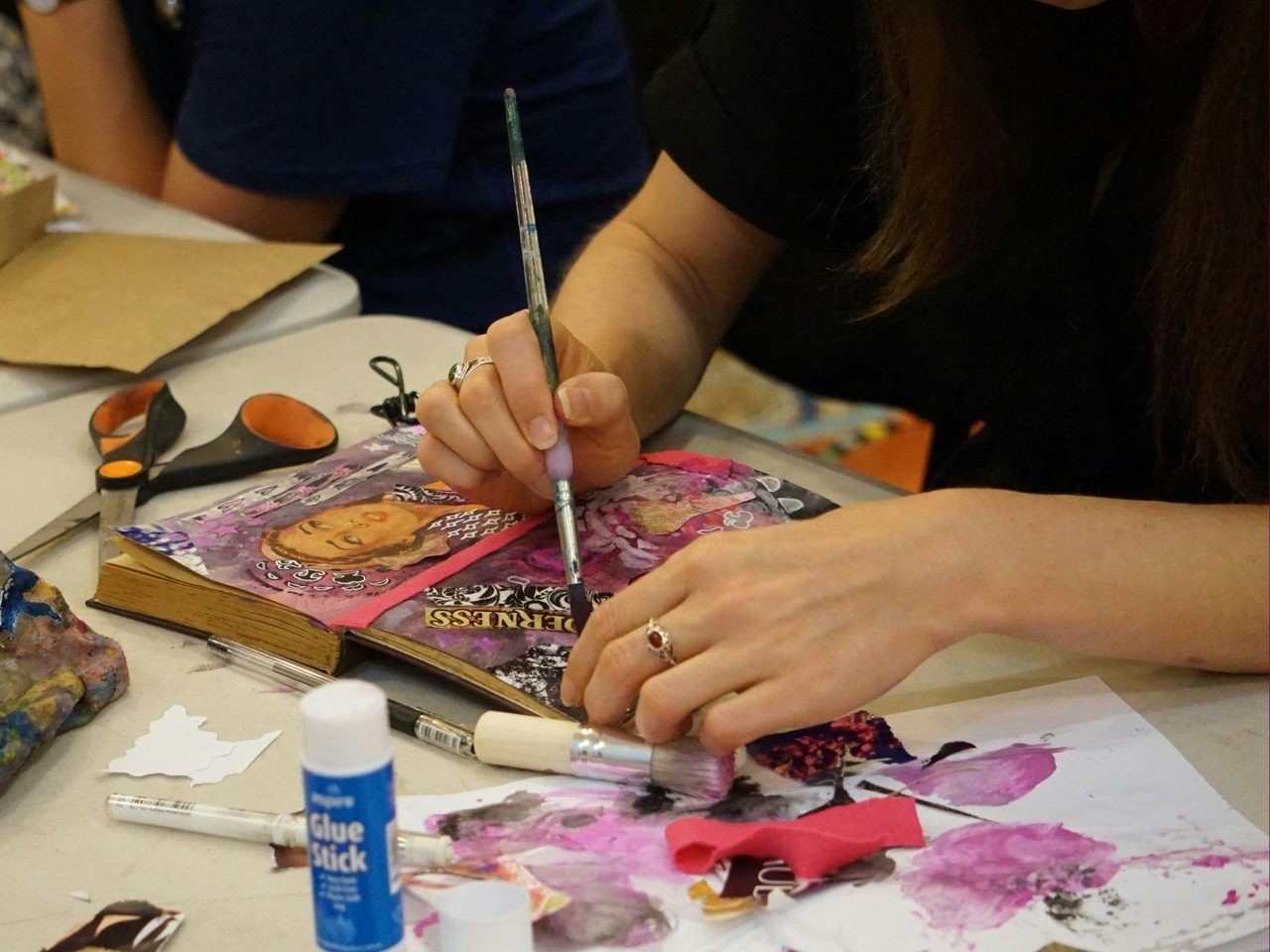 Art journalling in action