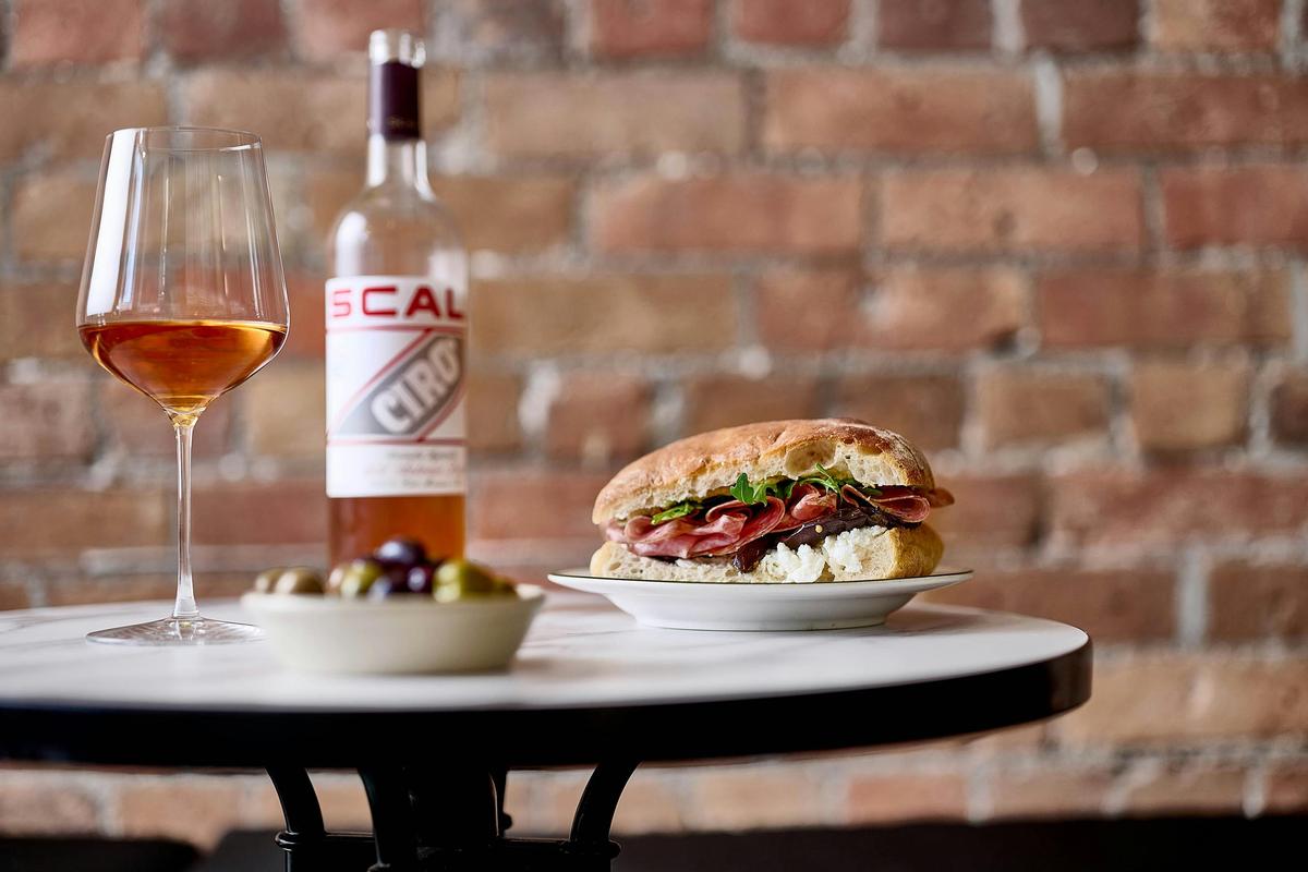 Panini, snacks and matching wines