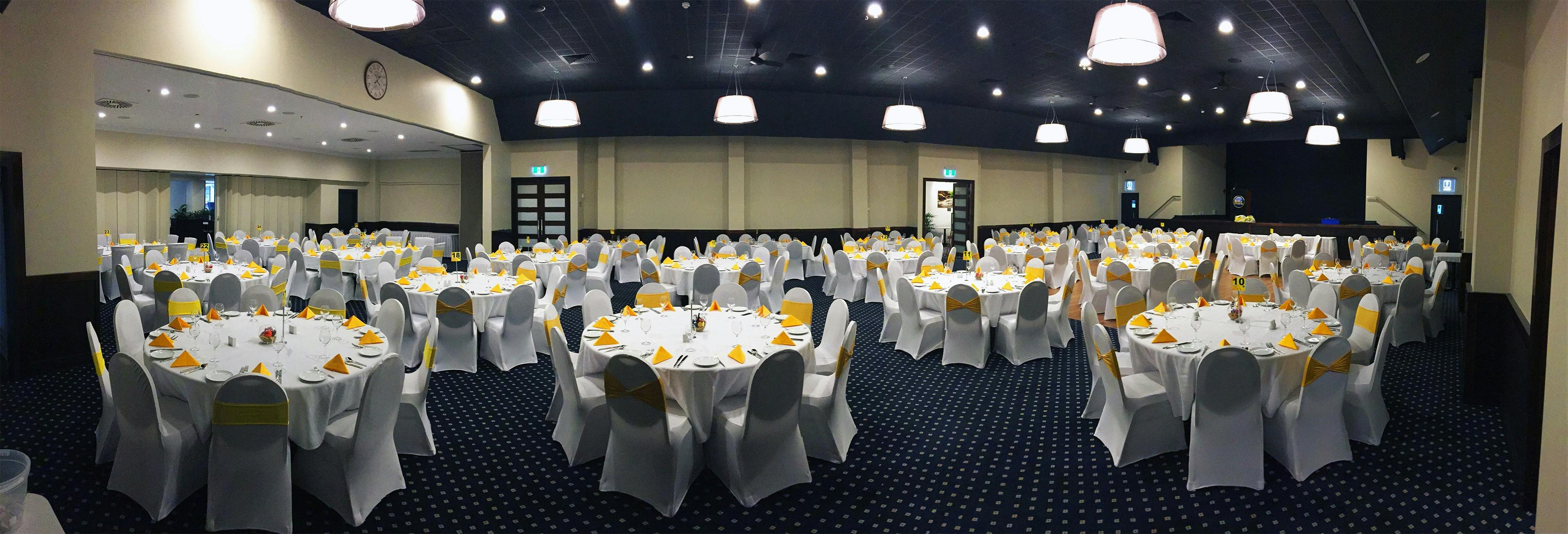 Seated event Space setup at the Bathurst RSL Club