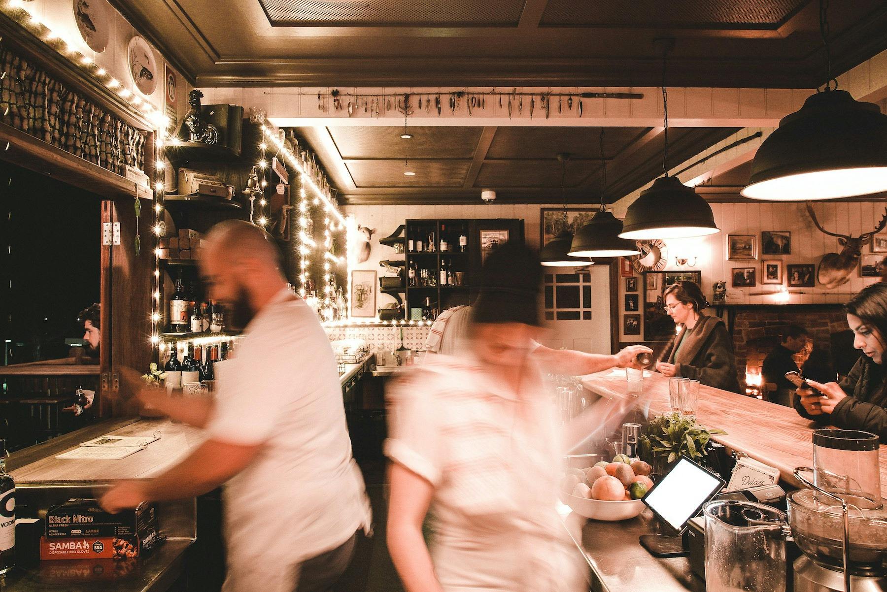 The humming long bar at Dulcies in Merimbula