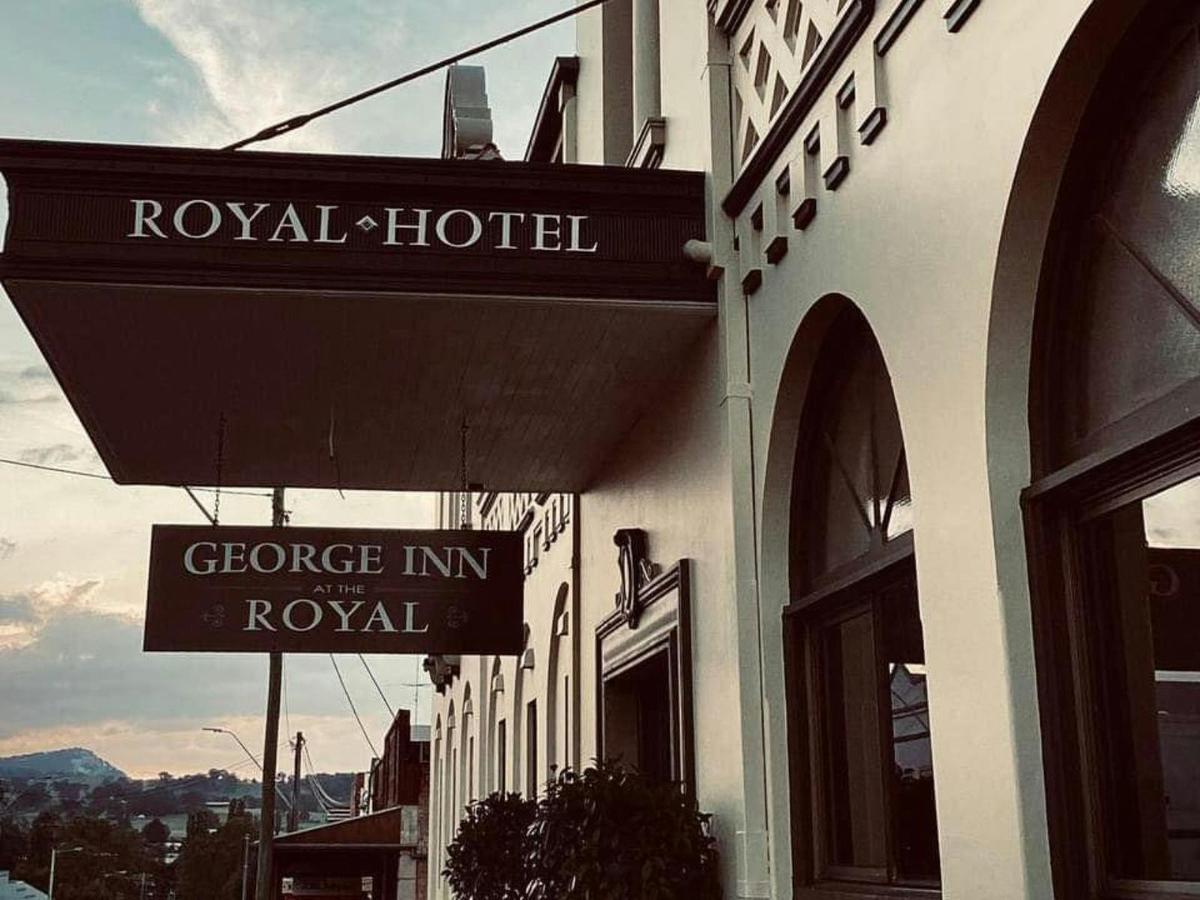 Signage at the front of the Royal Hotel in Tenterfield