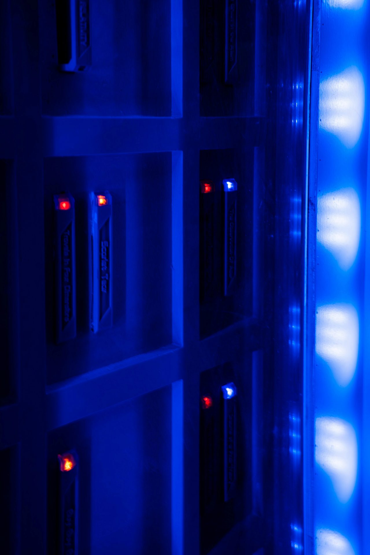 Futuristic control panel glowing blue in Project Delta, a sci-fi escape room in Sydney