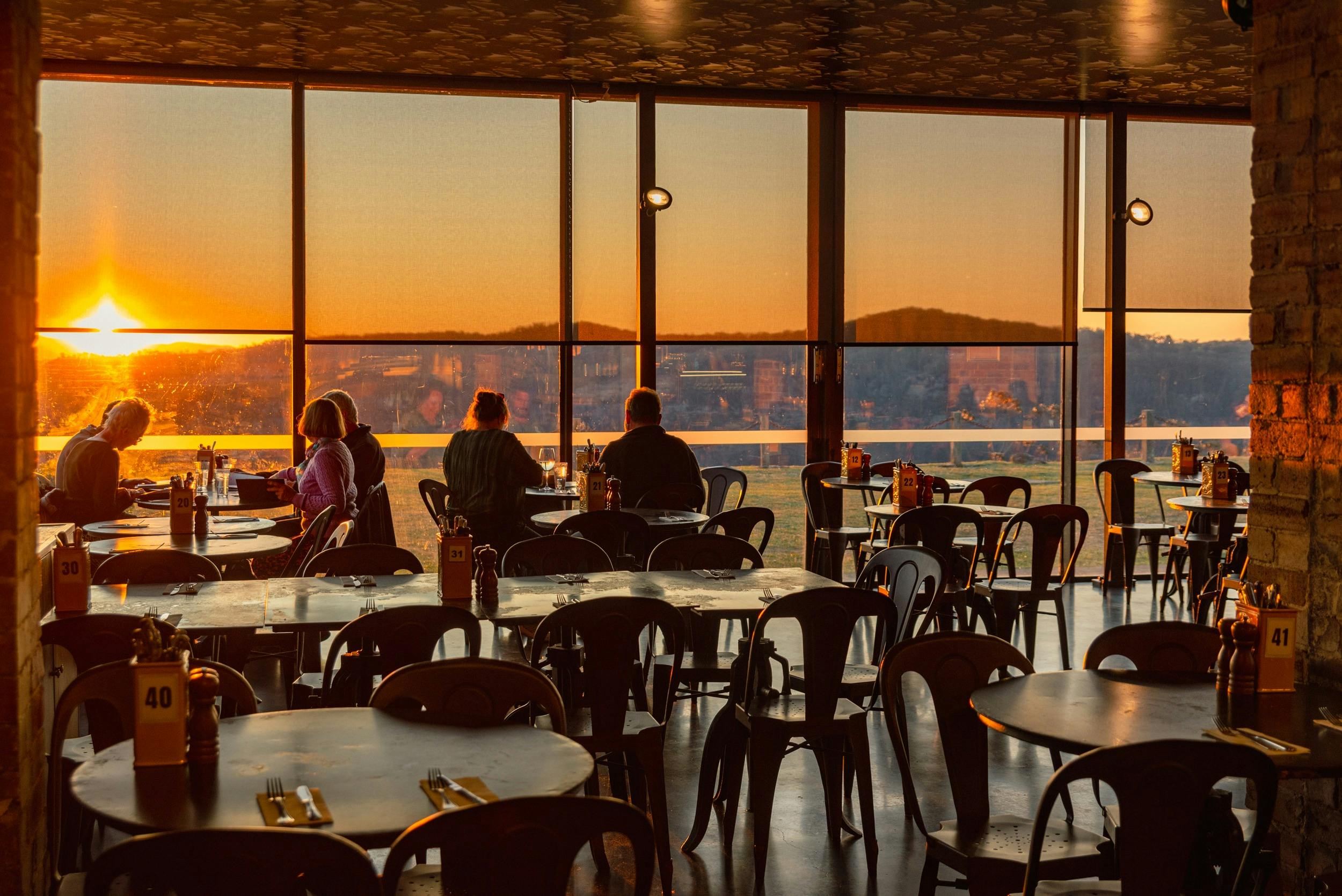 Sunset dining at Boiler House Restaurant