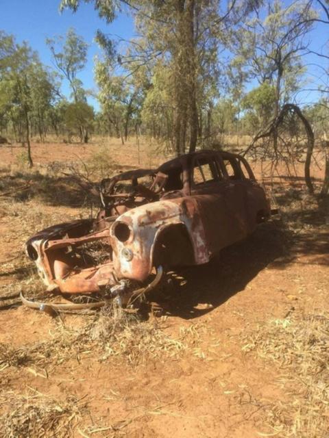 Vintage rusted out car