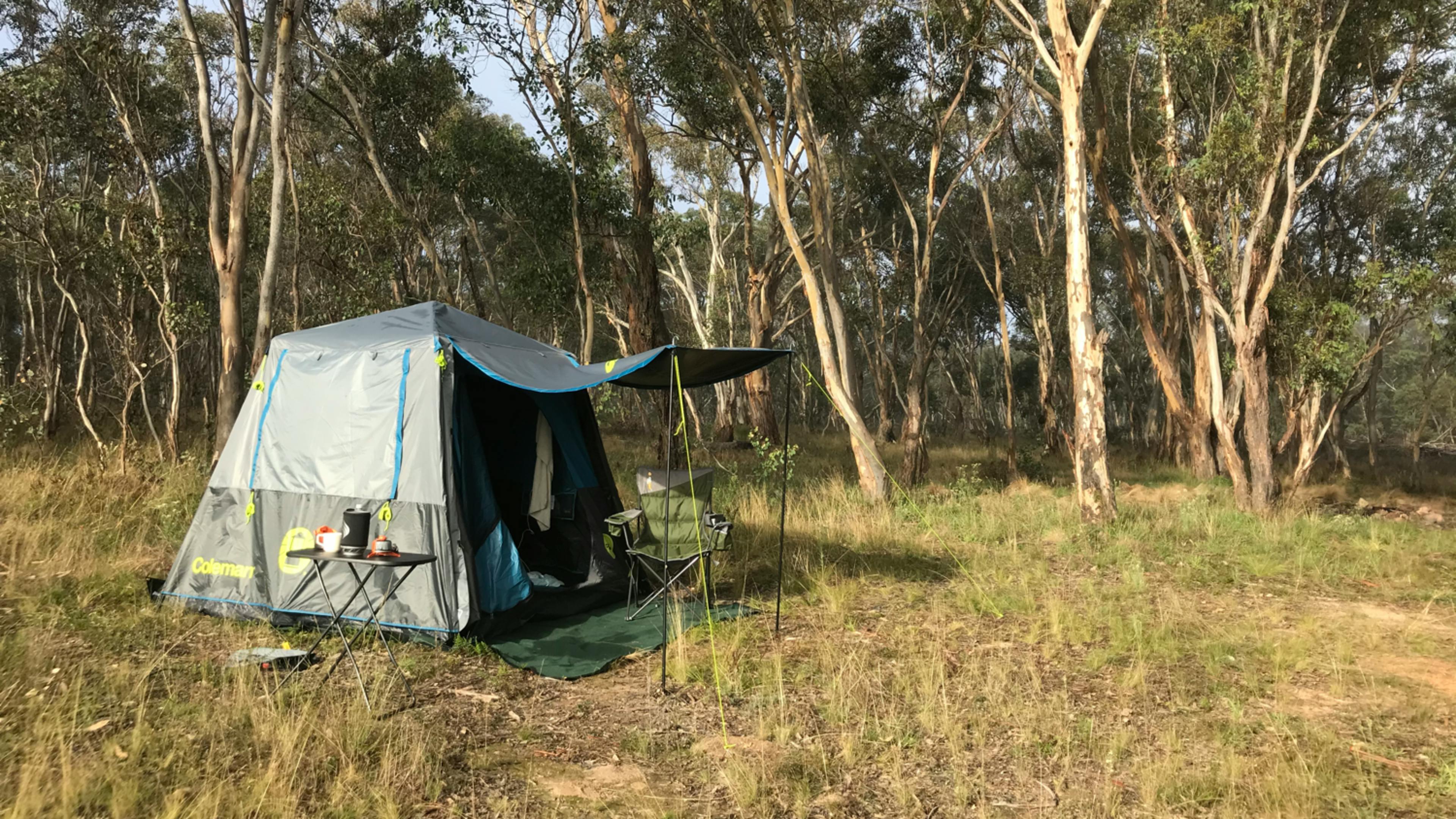 My campsite.  I chose this spot so I could sit and look out across the valley.