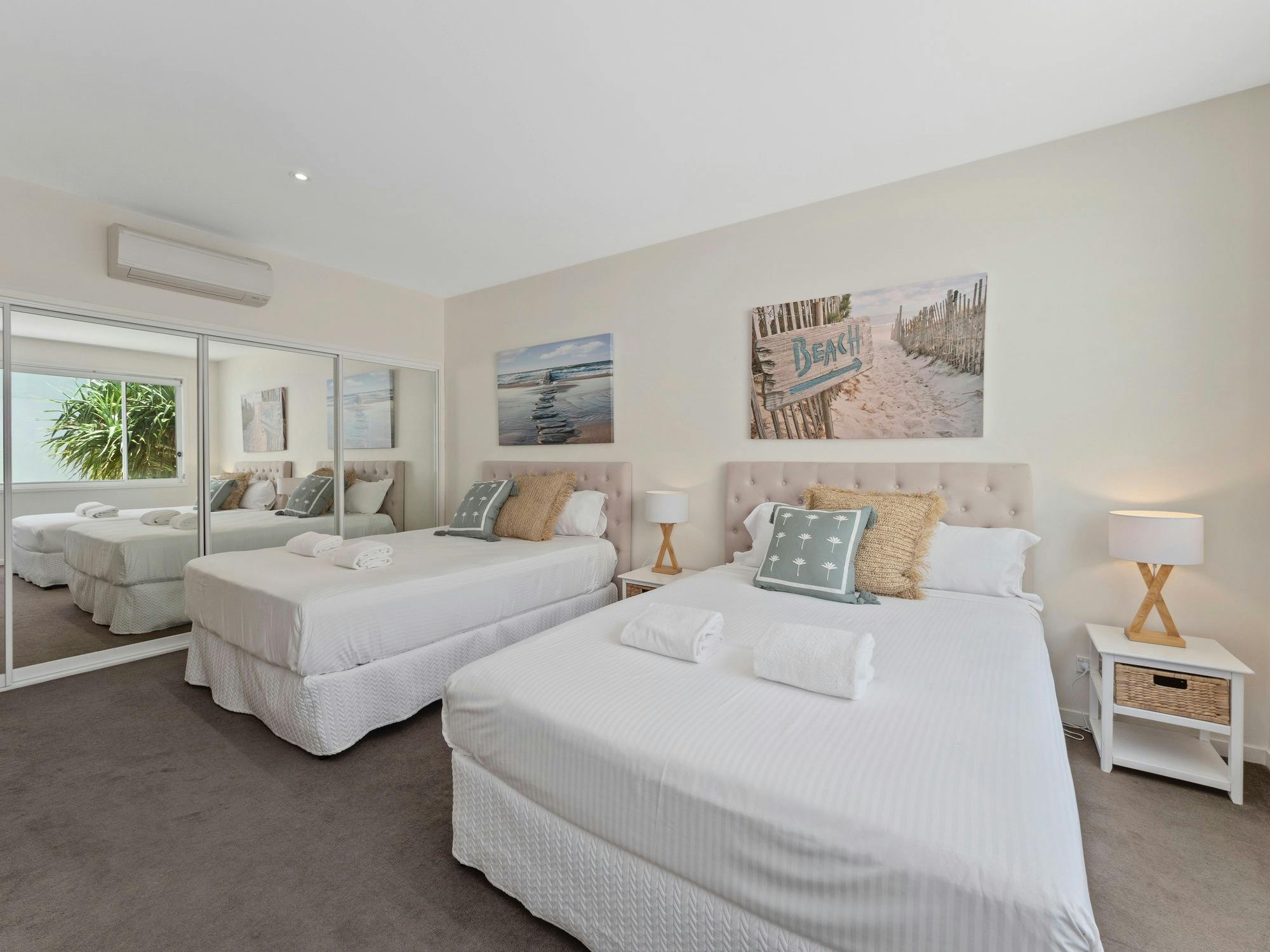 Bedroom with 2 queen beds