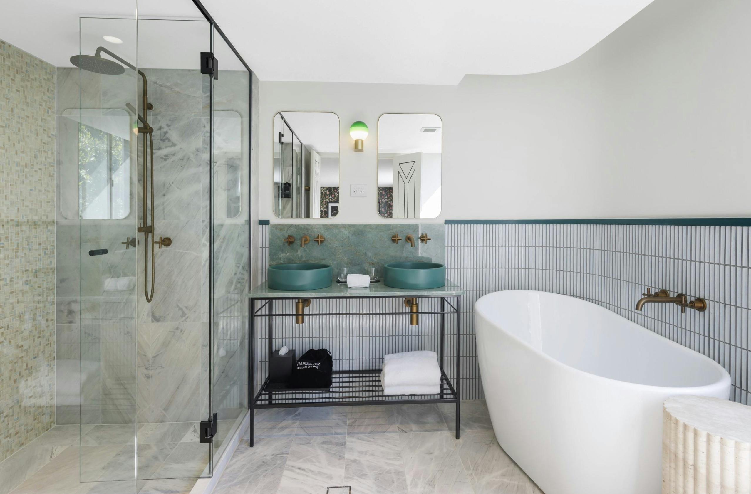 Lizzy Suite Bathroom with Double Rain Shower