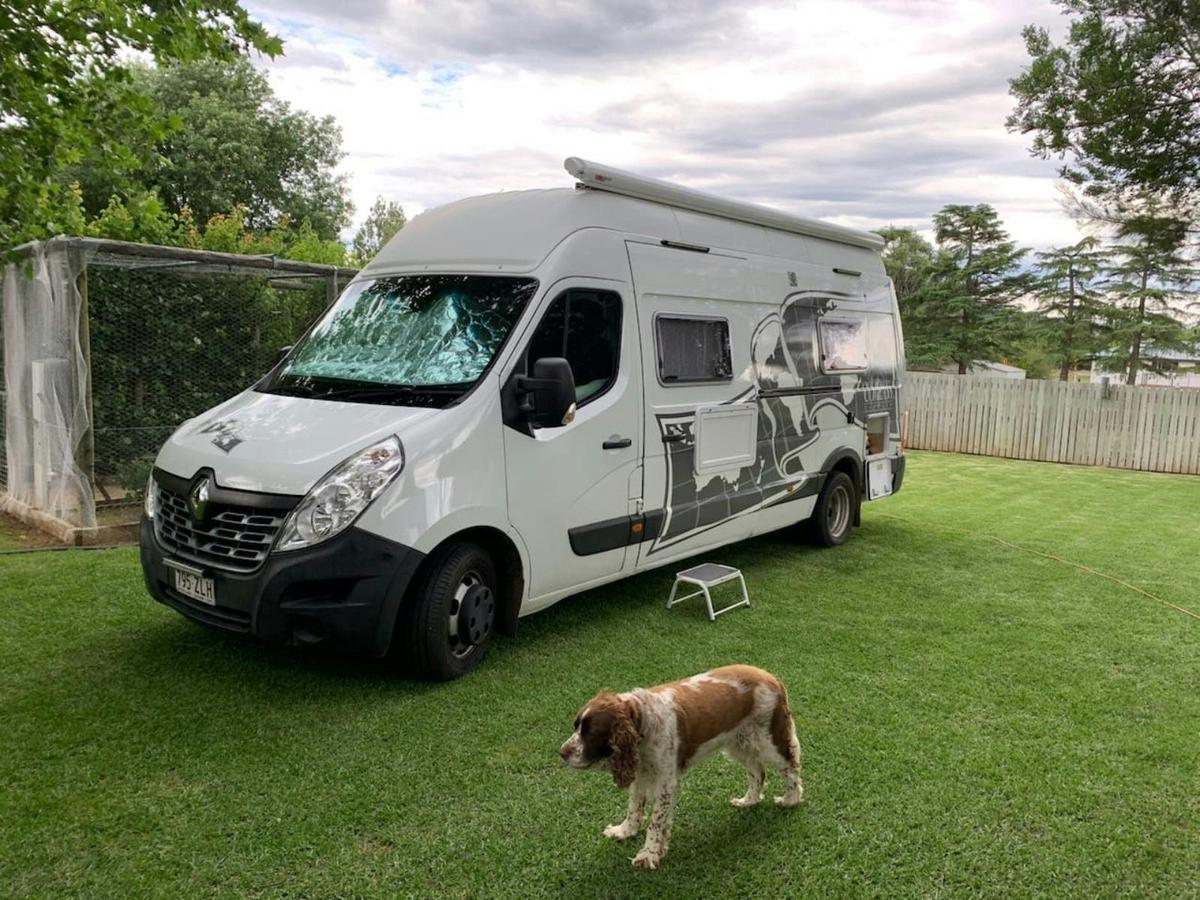Behind the hedge van site