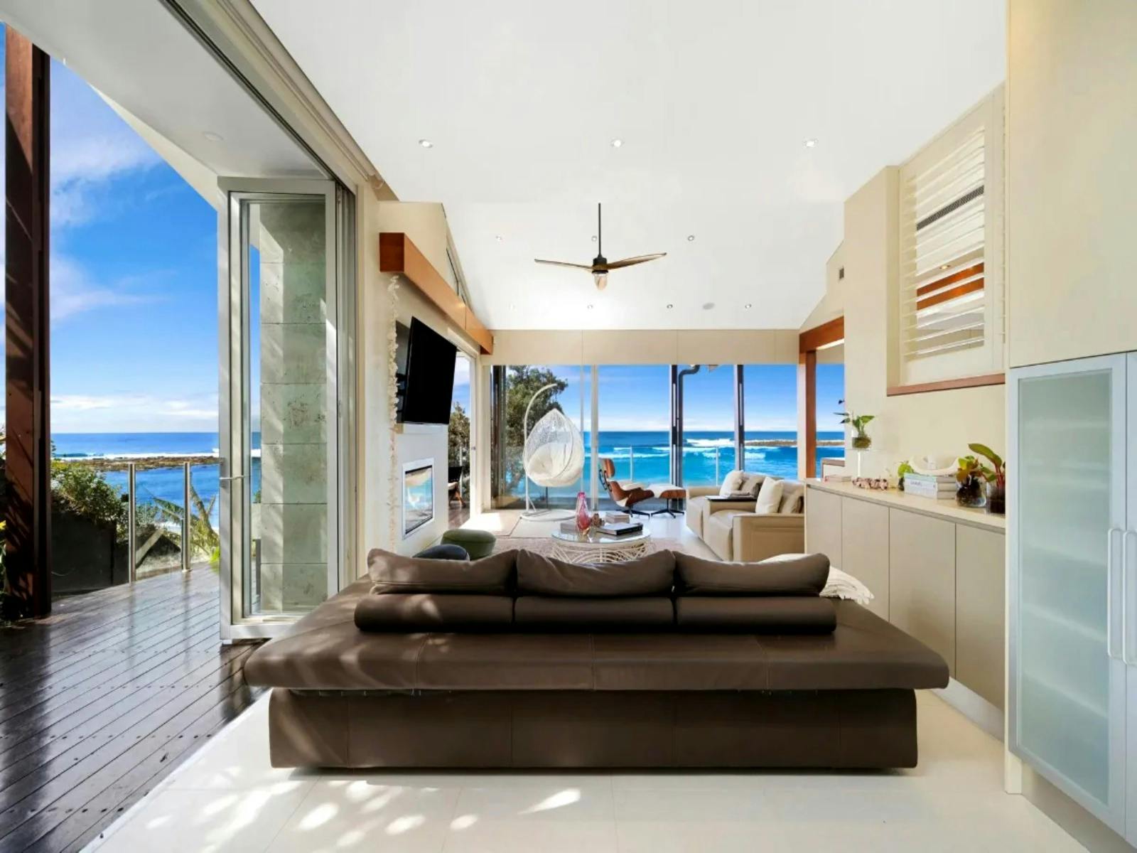Open plan living area with panoramic ocean views