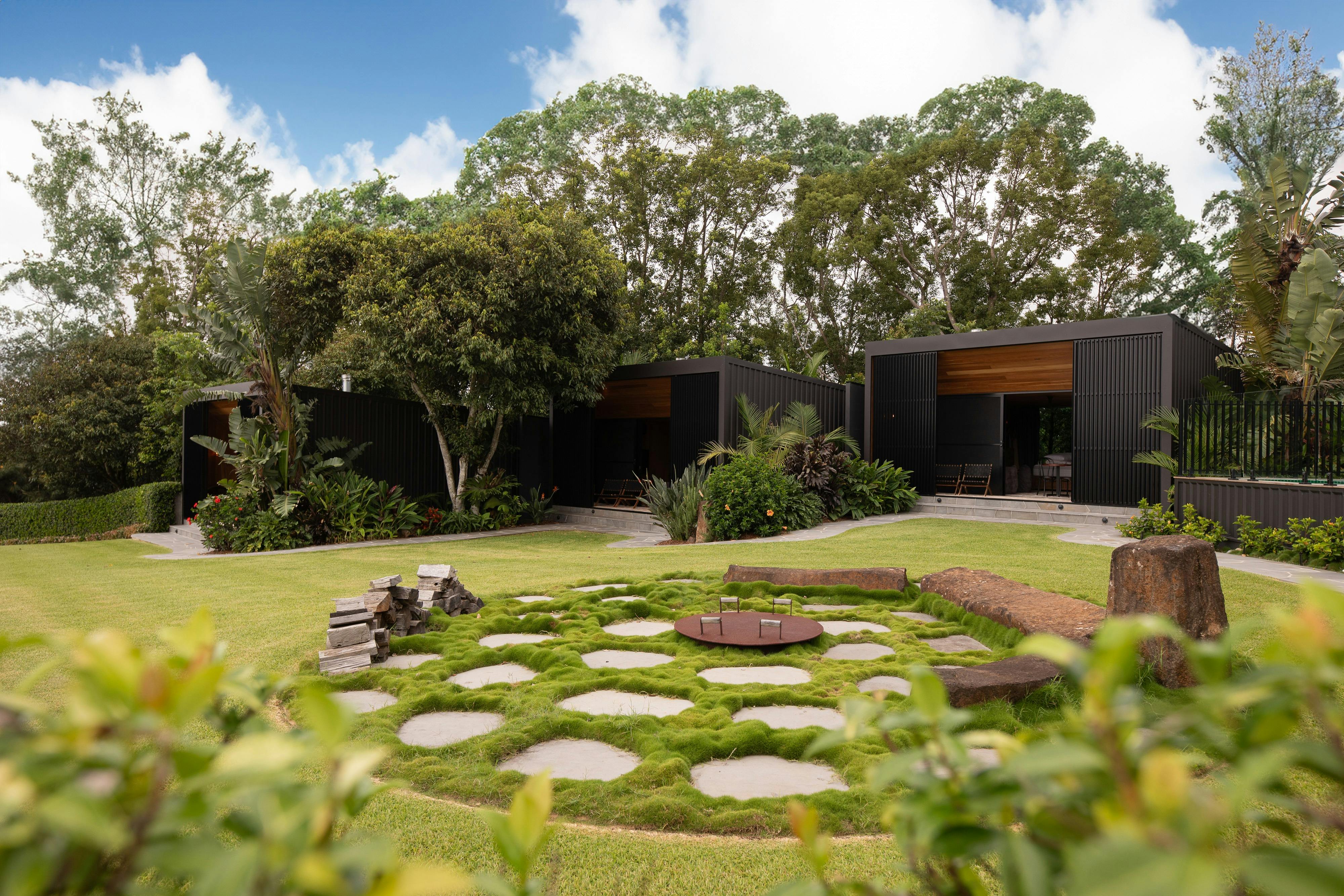 Amaroo retreat cabins alongside each other