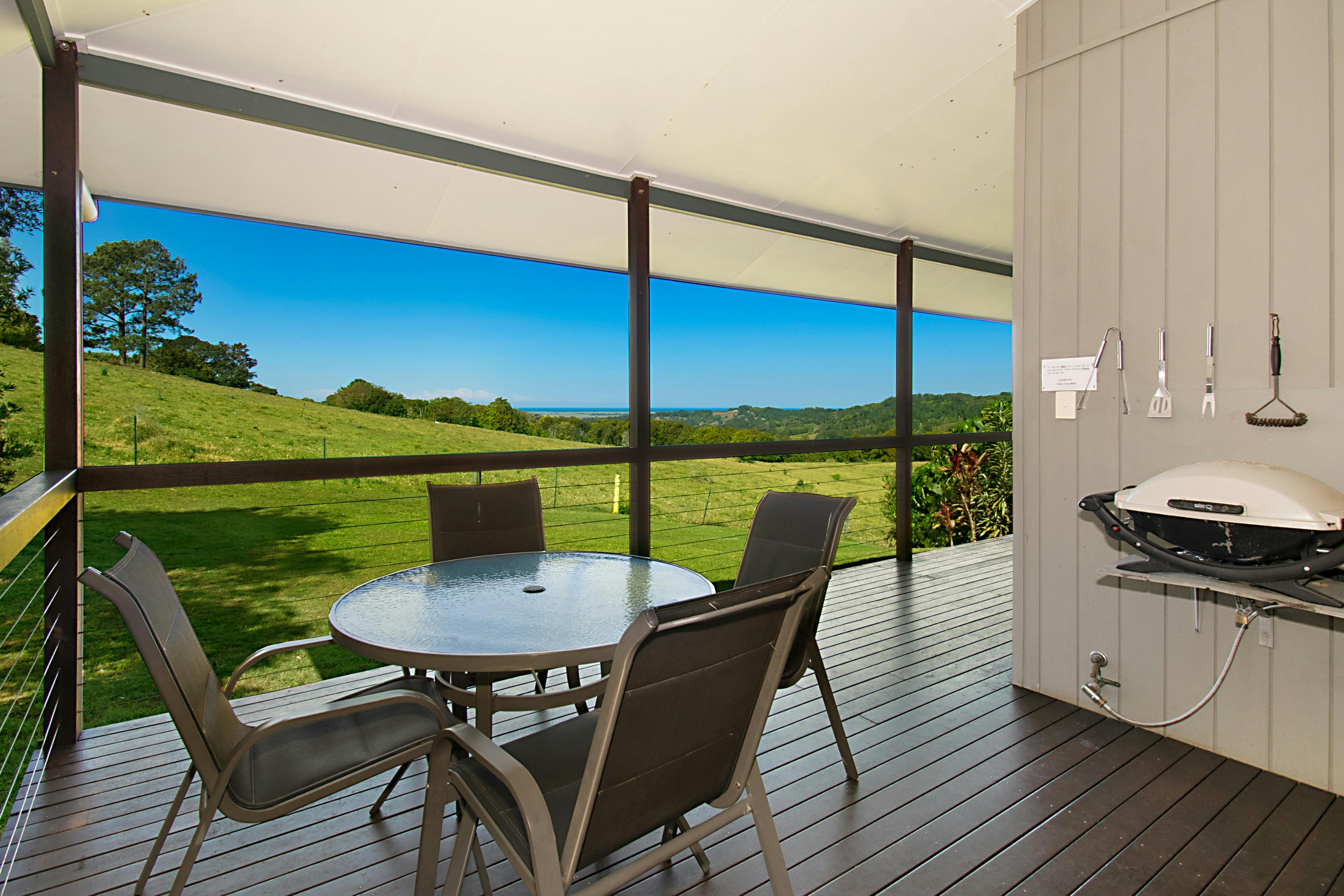 Deck overlooking the ocean
