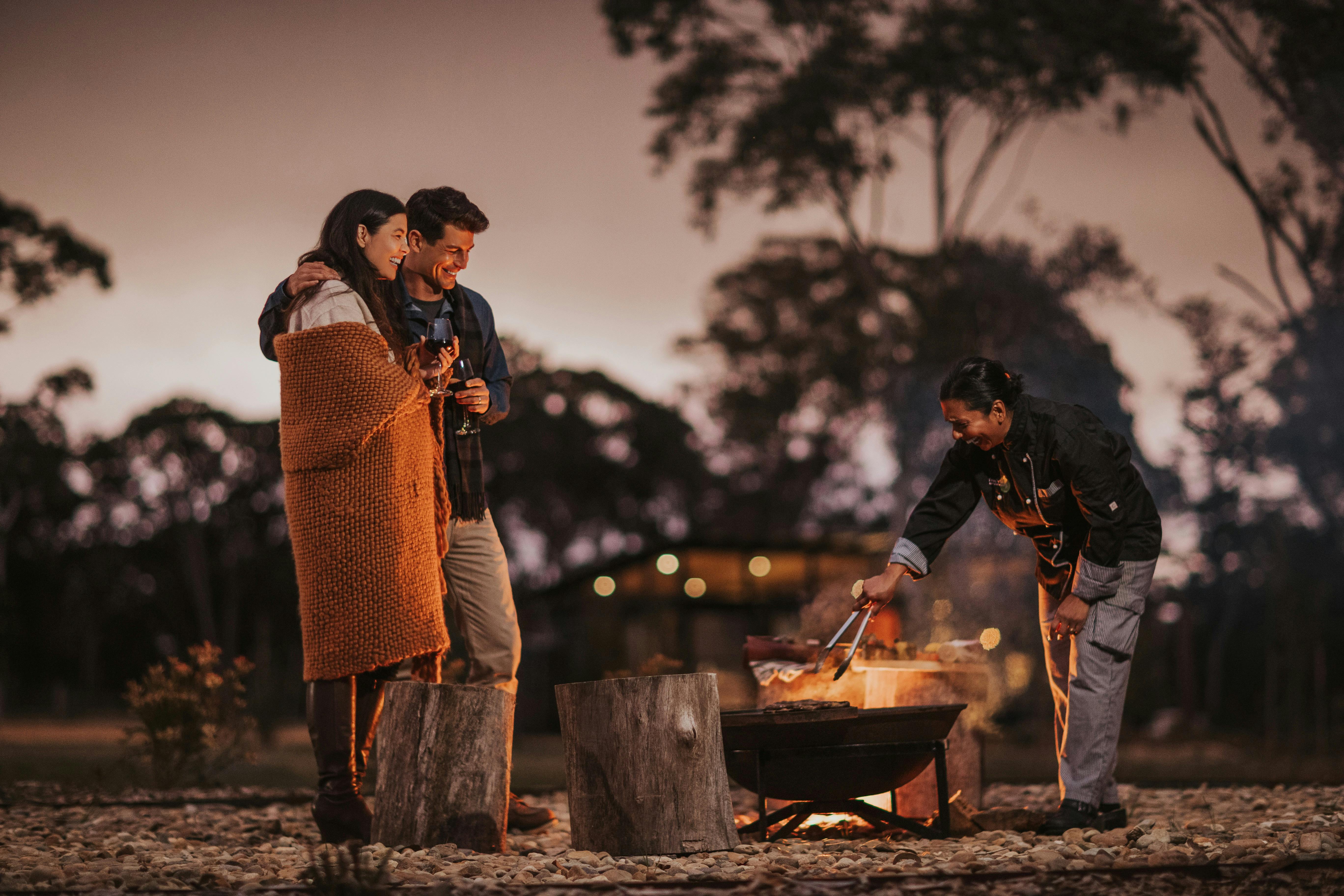 Cooking dinner over your own fire pit