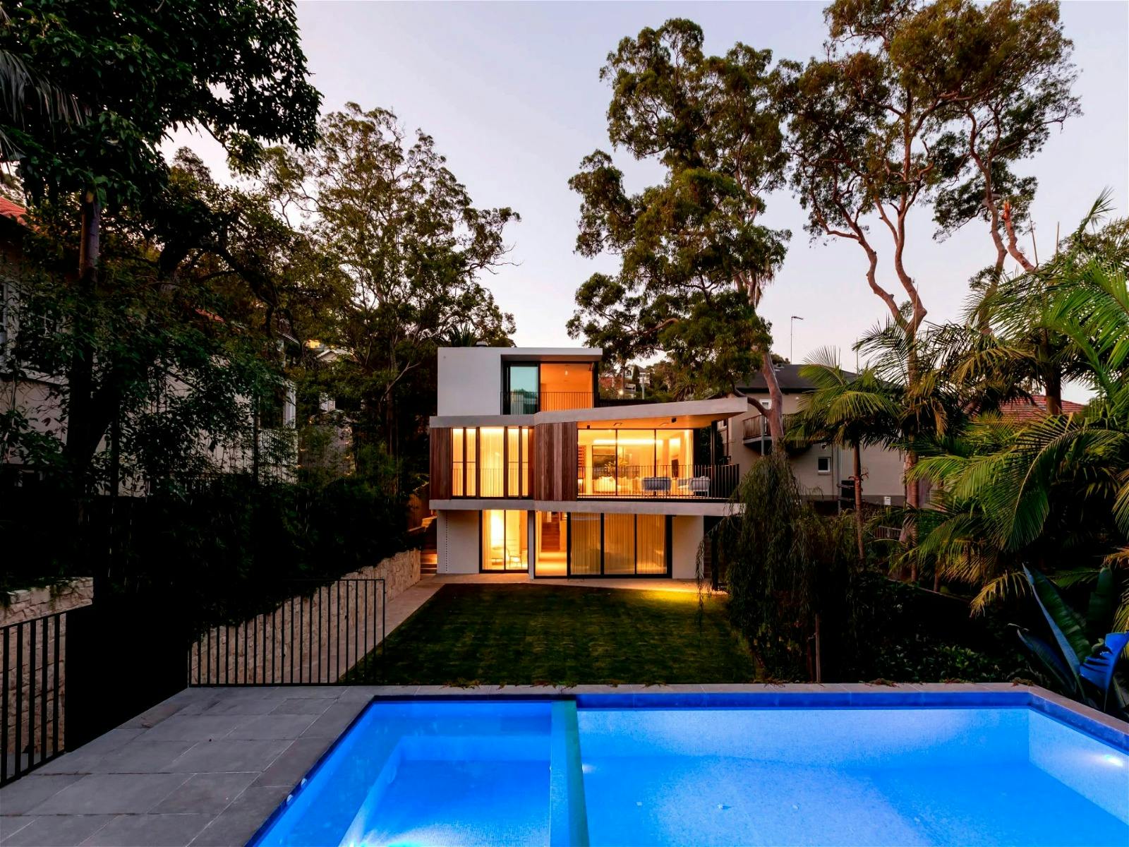 sparkling swimming pool, spa, plenty of grassed space for the kids, and established gardens