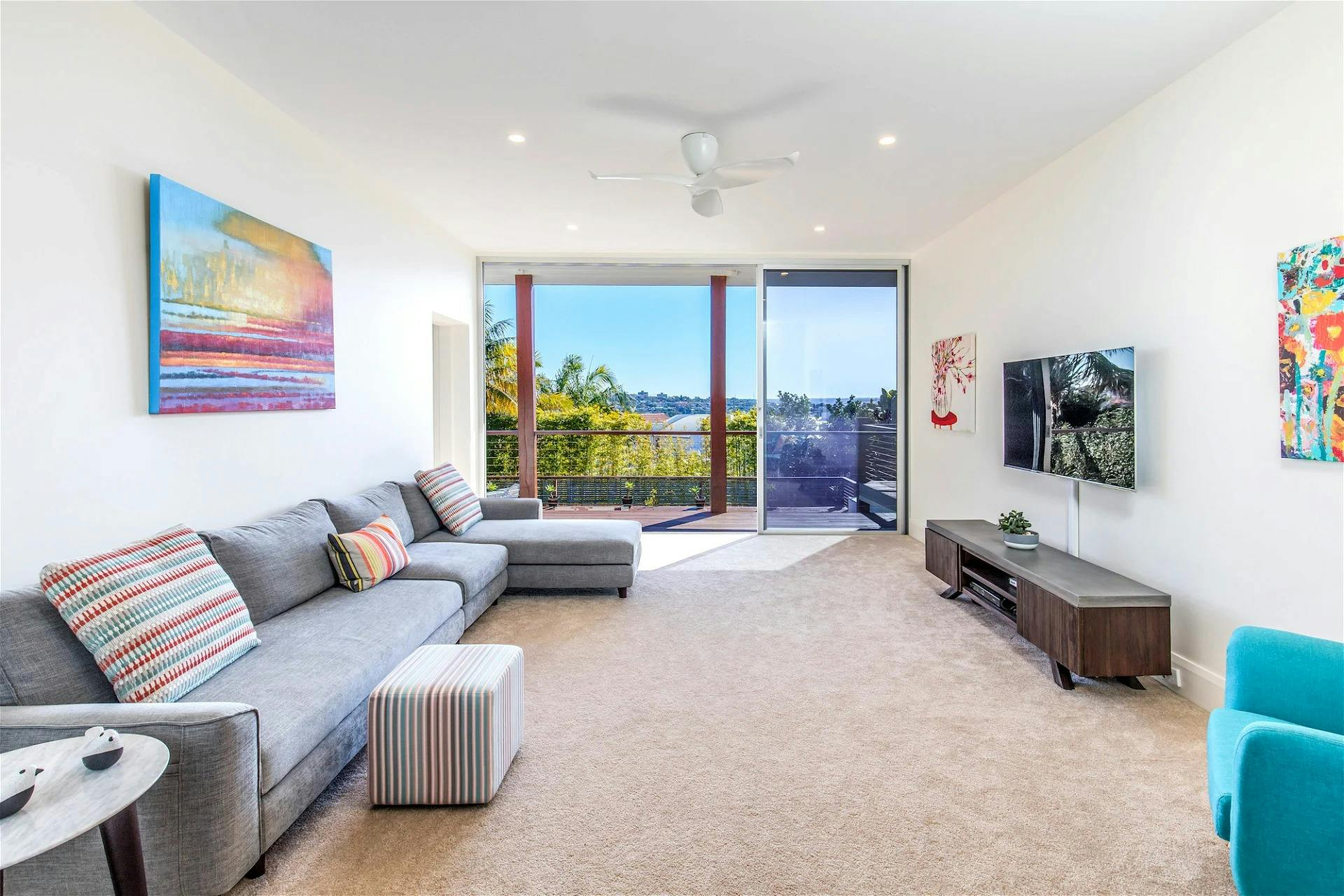 the separate TV room