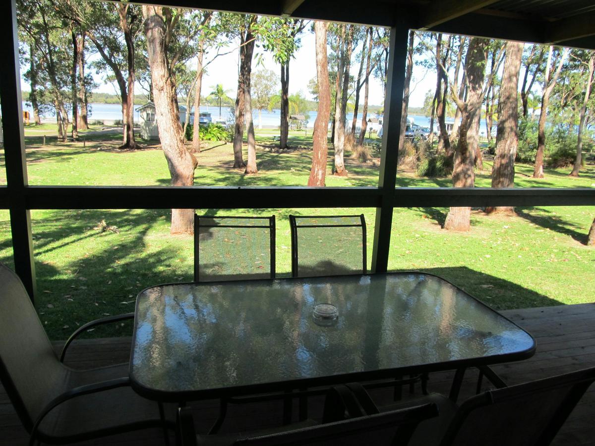 Enjoy the view from the balcony of the Waterview Lodge