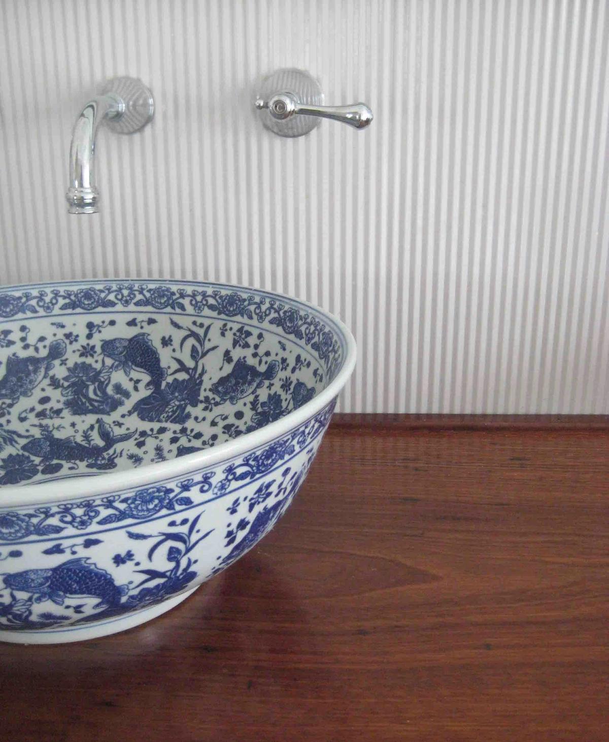 Cottage Blue Double Basins