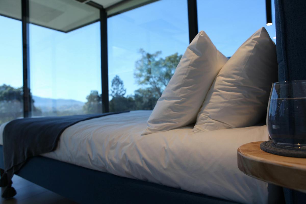 King size bed with a view