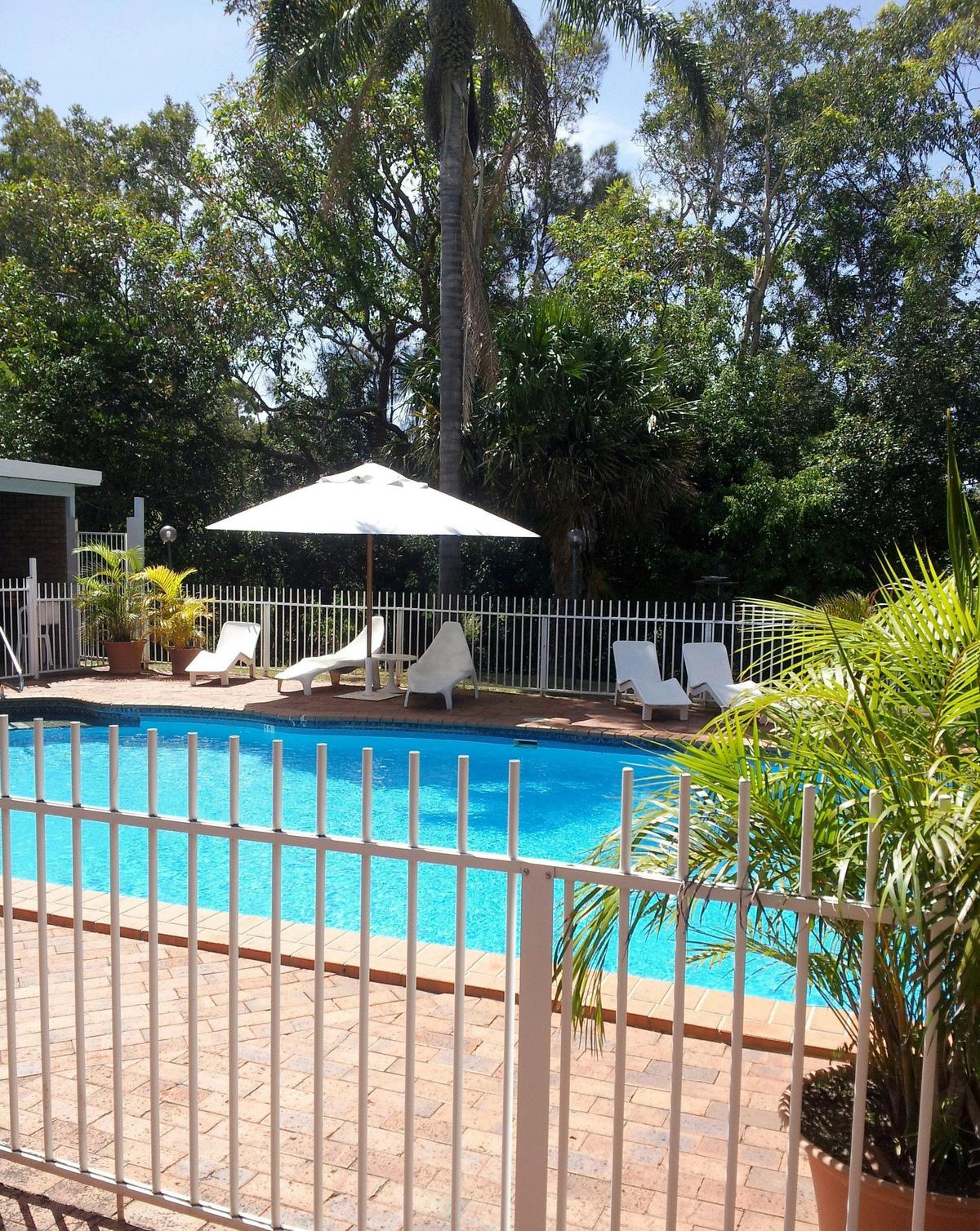 View from poolside rooms.