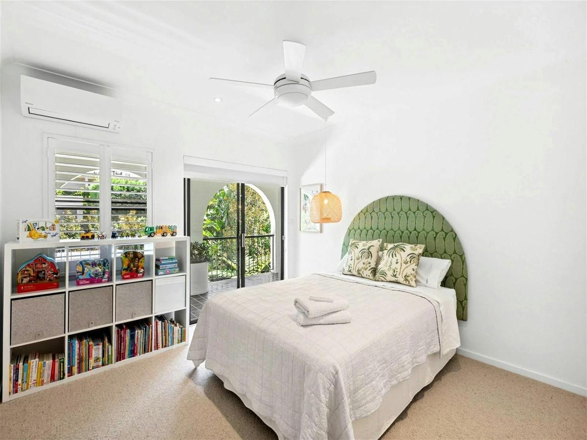 Master bedroom opens up to a terrace overlooking the garden