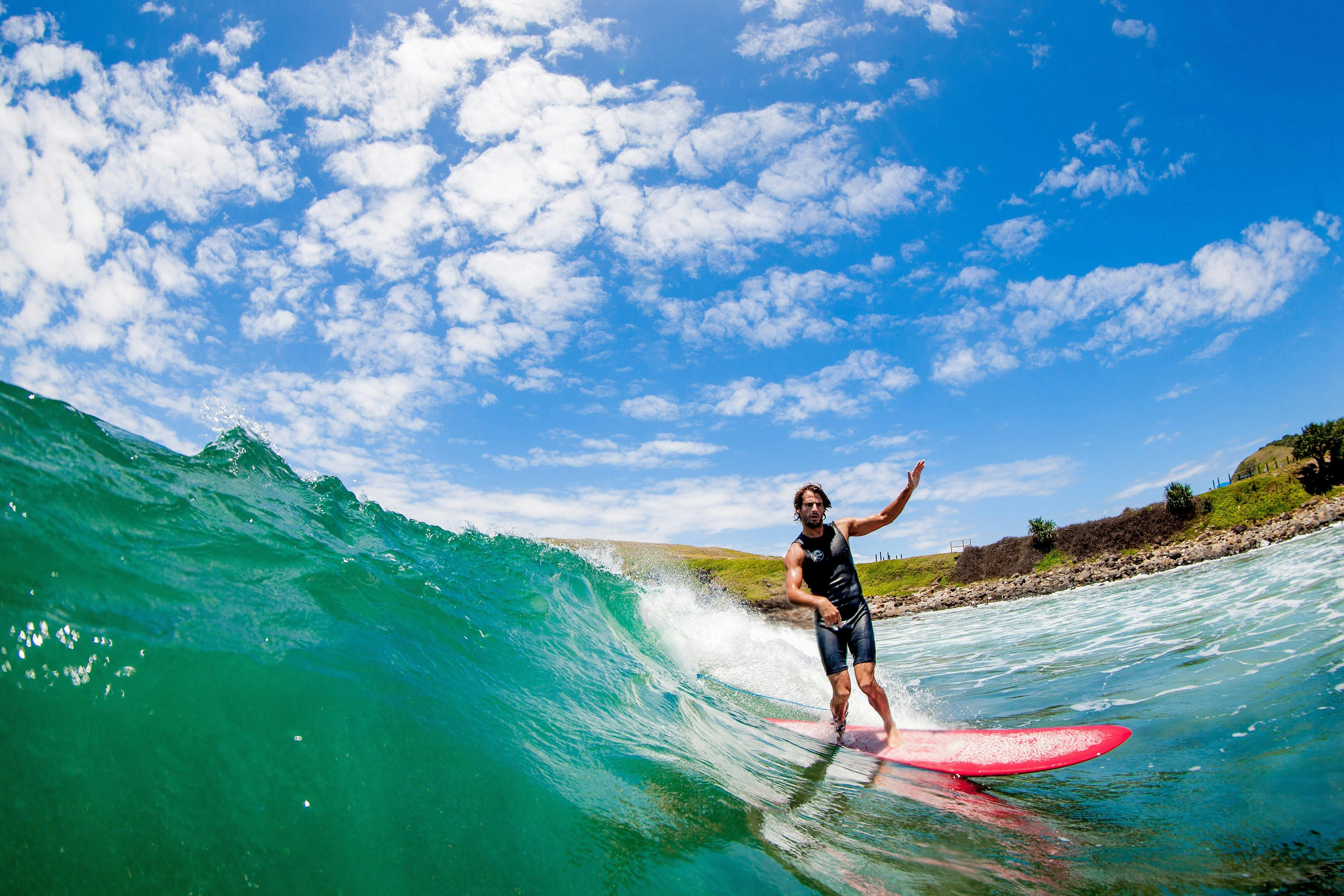 Surfing at Crescent Head