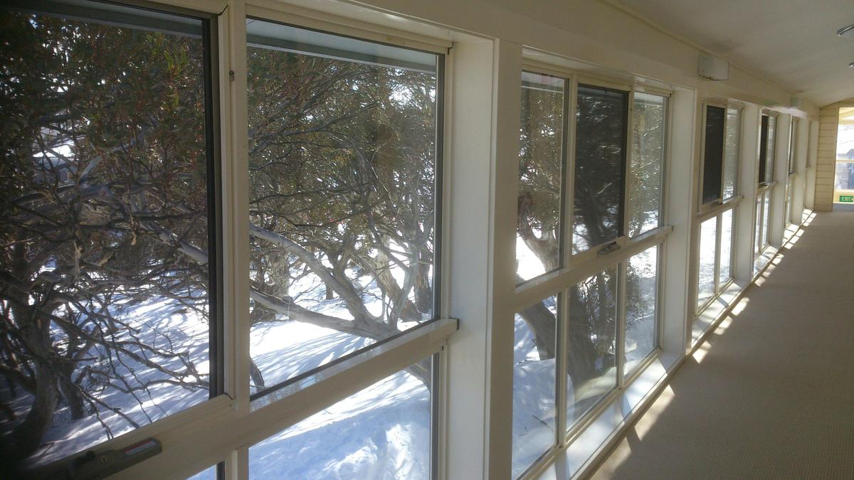Sunny verandah outside the rooms