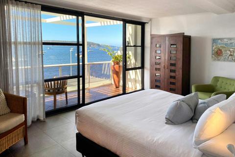 Bed and view Room 6