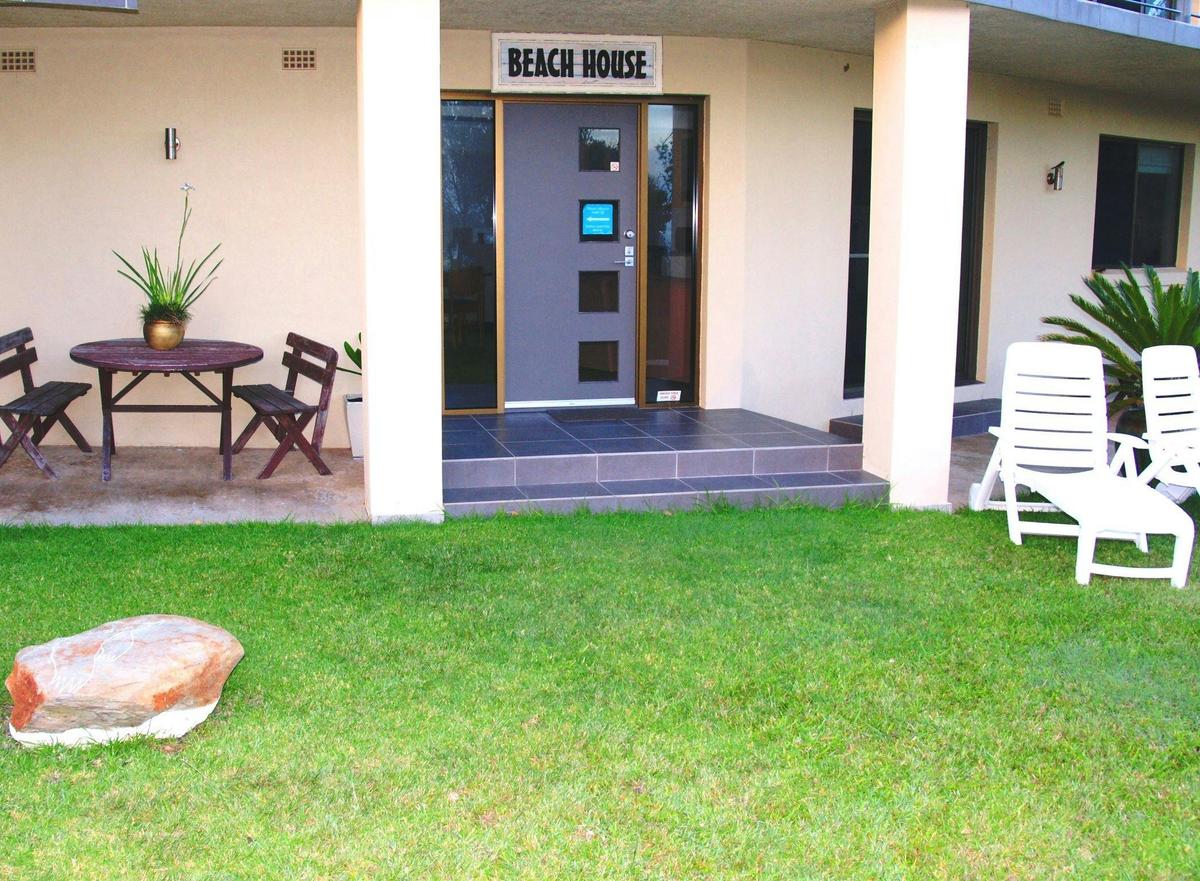 Unit entrance and front lawn
