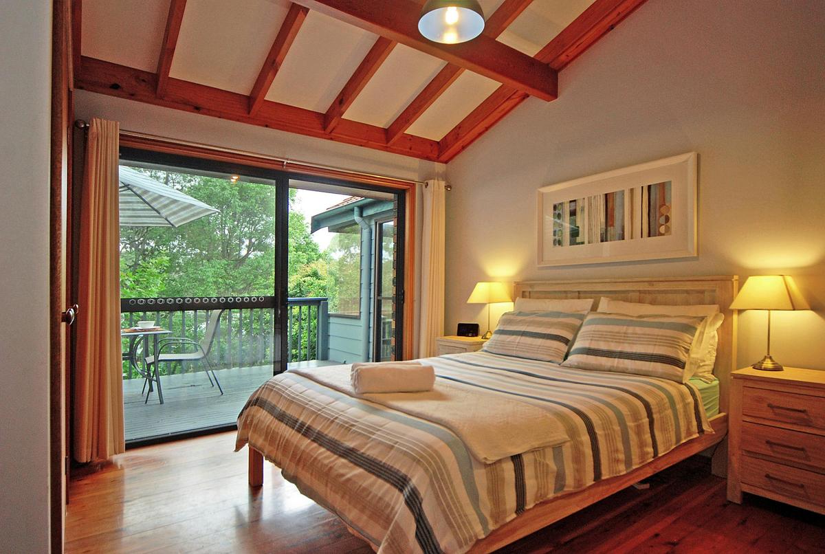 Main bedroom opens onto deck