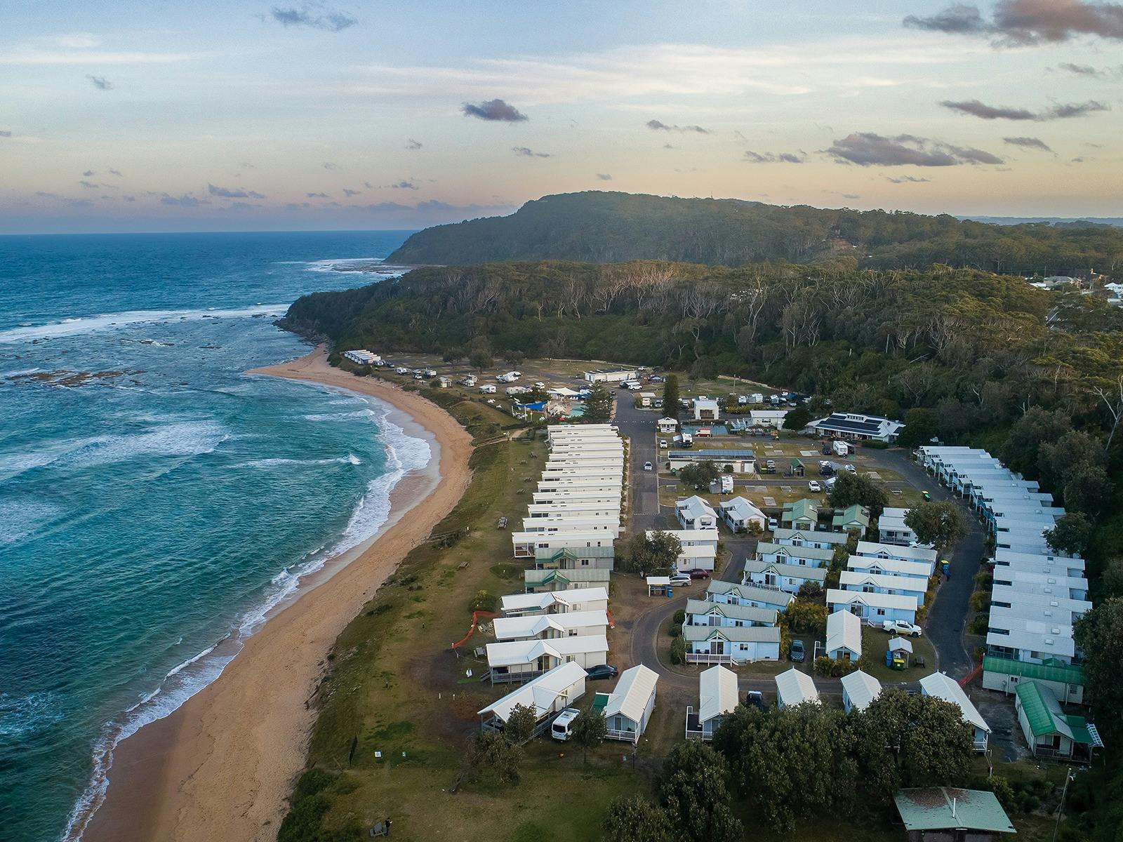 Arial view looking over the Resort