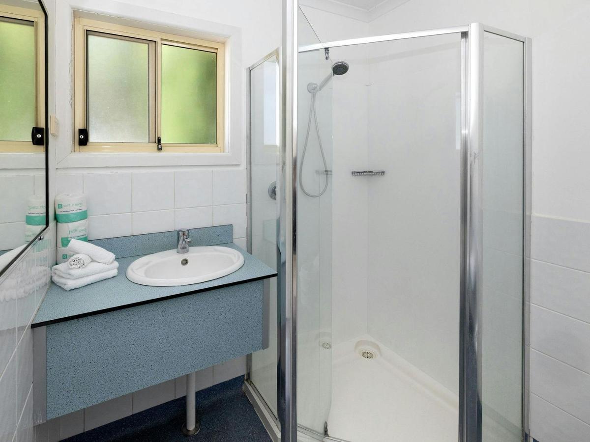 Interior of ensuite with shower and vanity