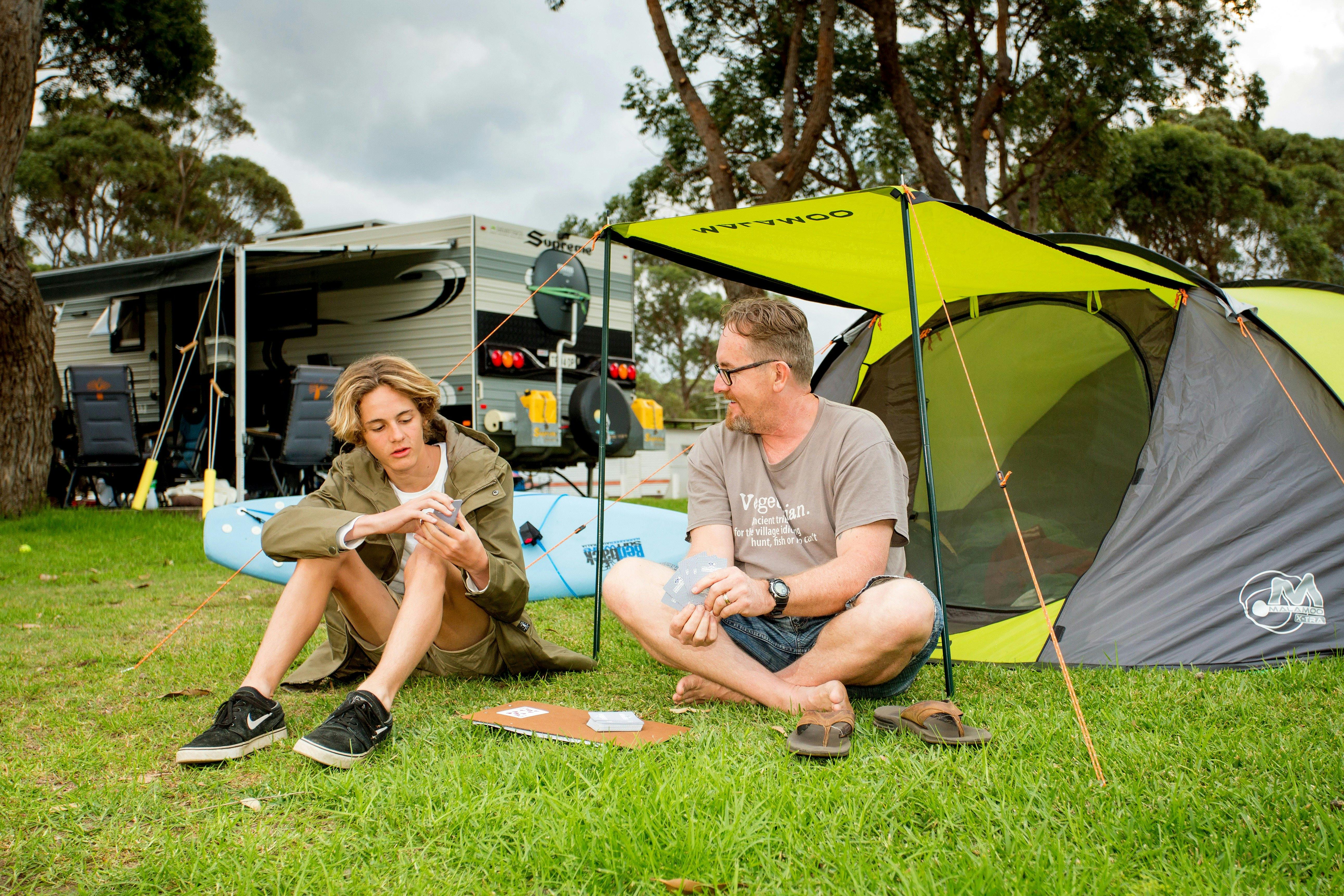 Beautiful grassy camp sites