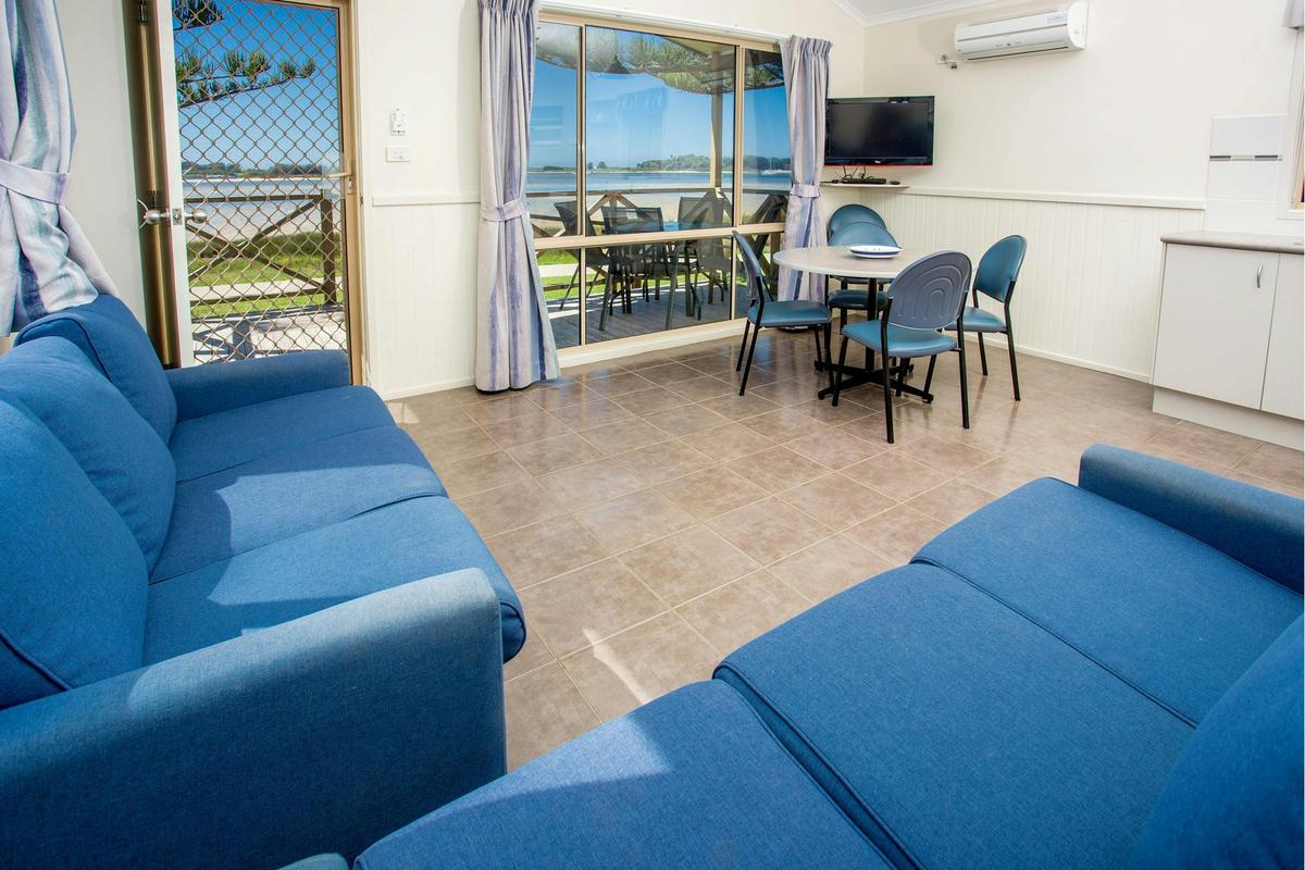 Deluxe Waterfront Unit Living Area