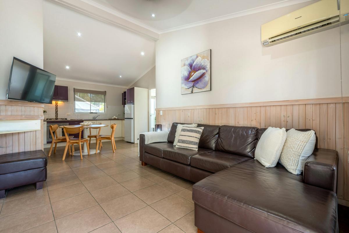 Superior Cabin (3BR) Living Room | Tasman Holiday Parks - Ballina