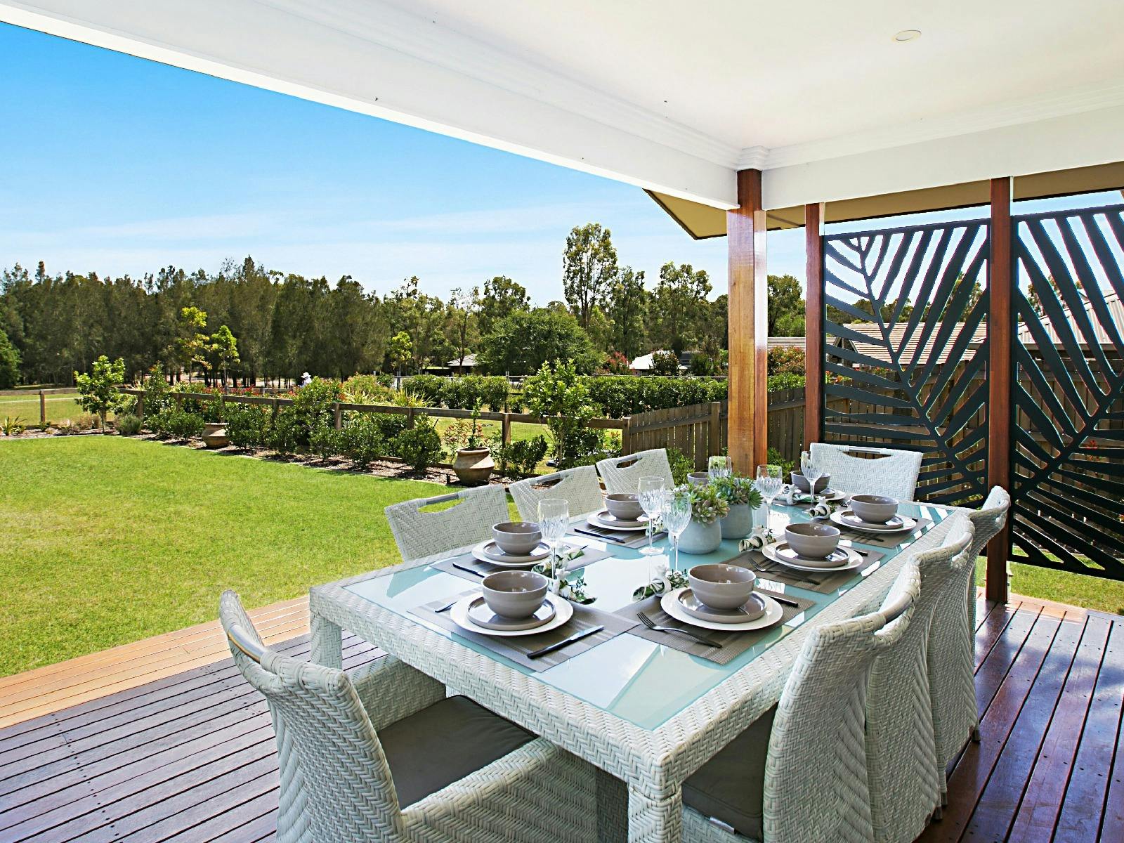 Vin De Vie dining area overlooking the golf course