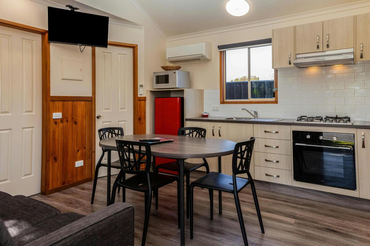 living and kitchen area