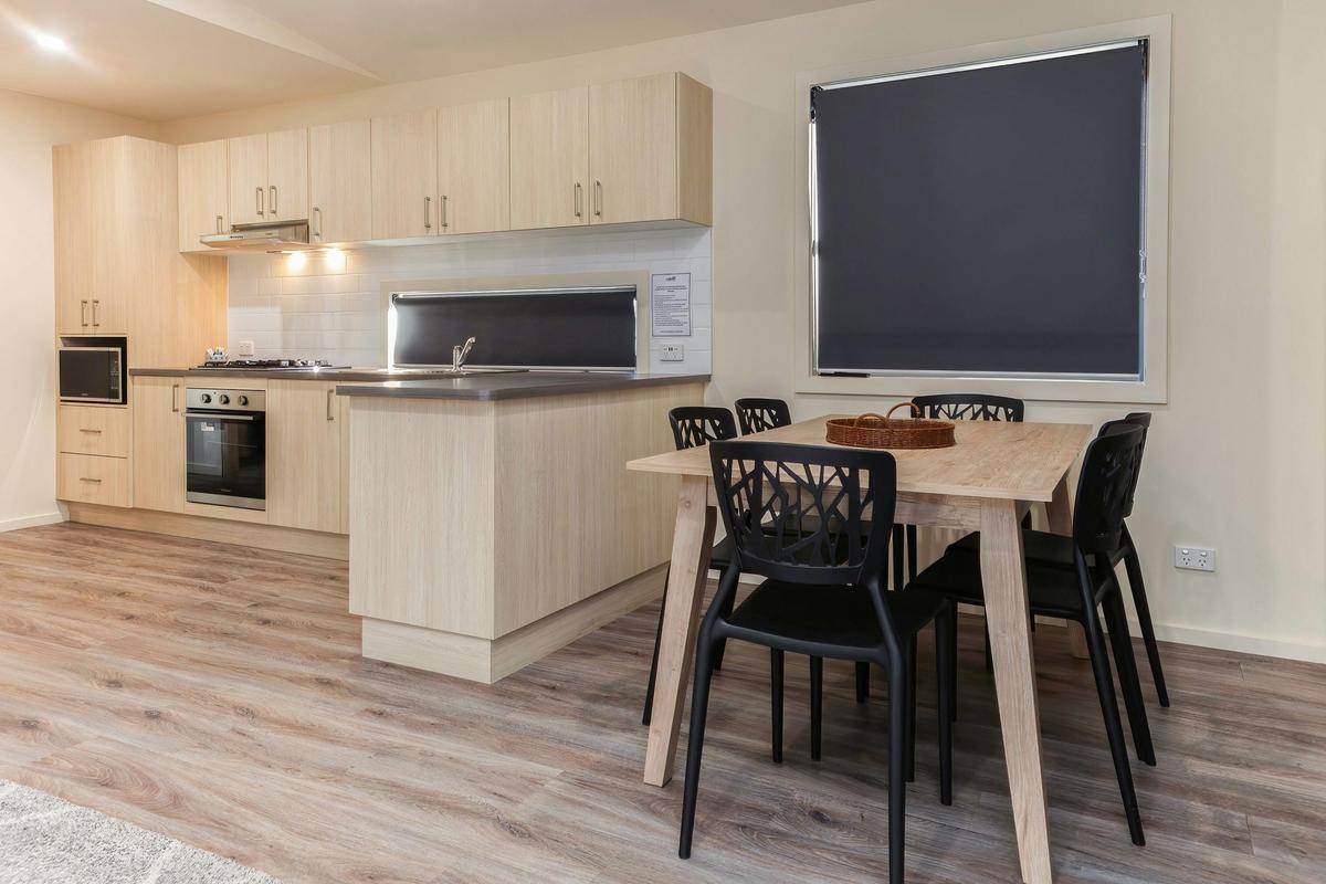 kitchen and dining area