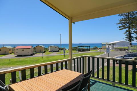 Ocean view from cabin balcony