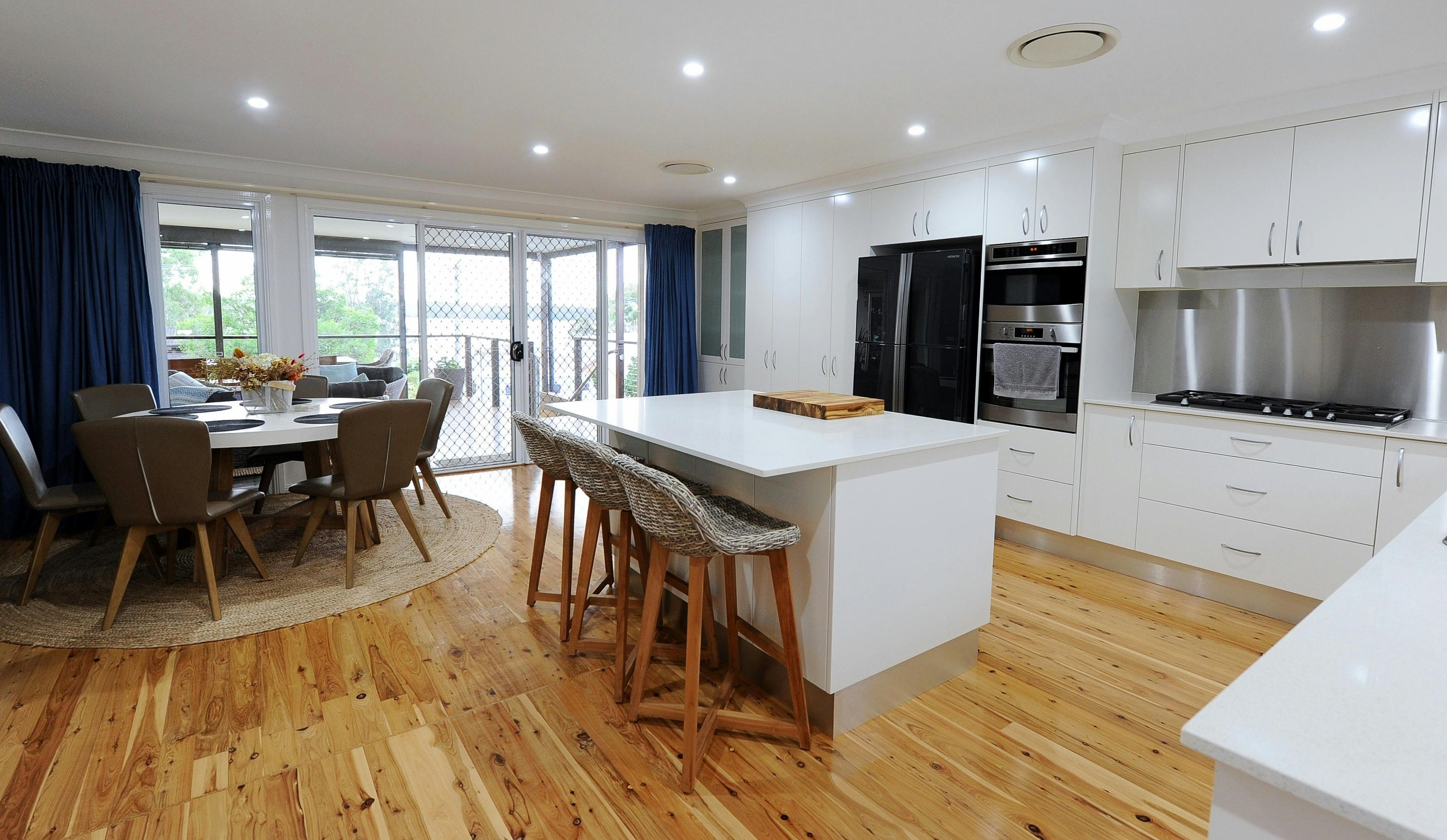 Plenty of room for dining inside and out.