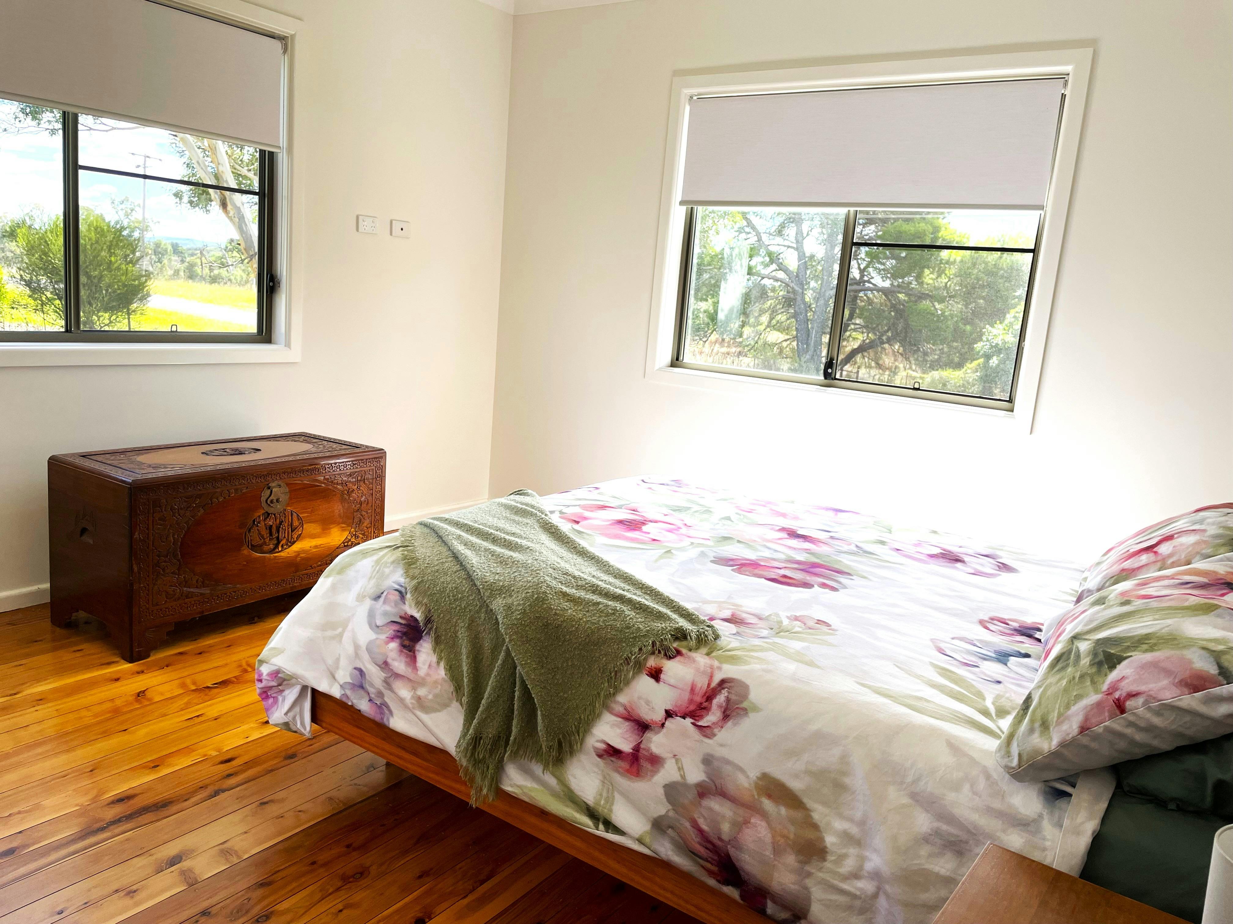 Main bedroom with views of Talbragar River banks
