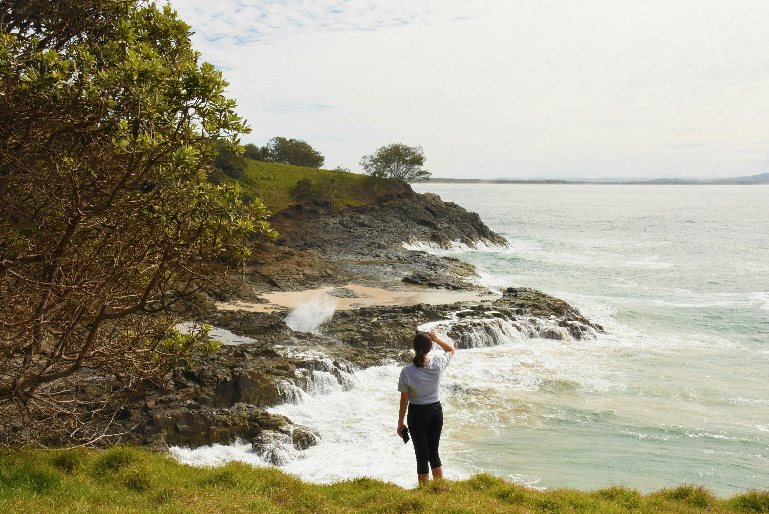 looking out at the headland