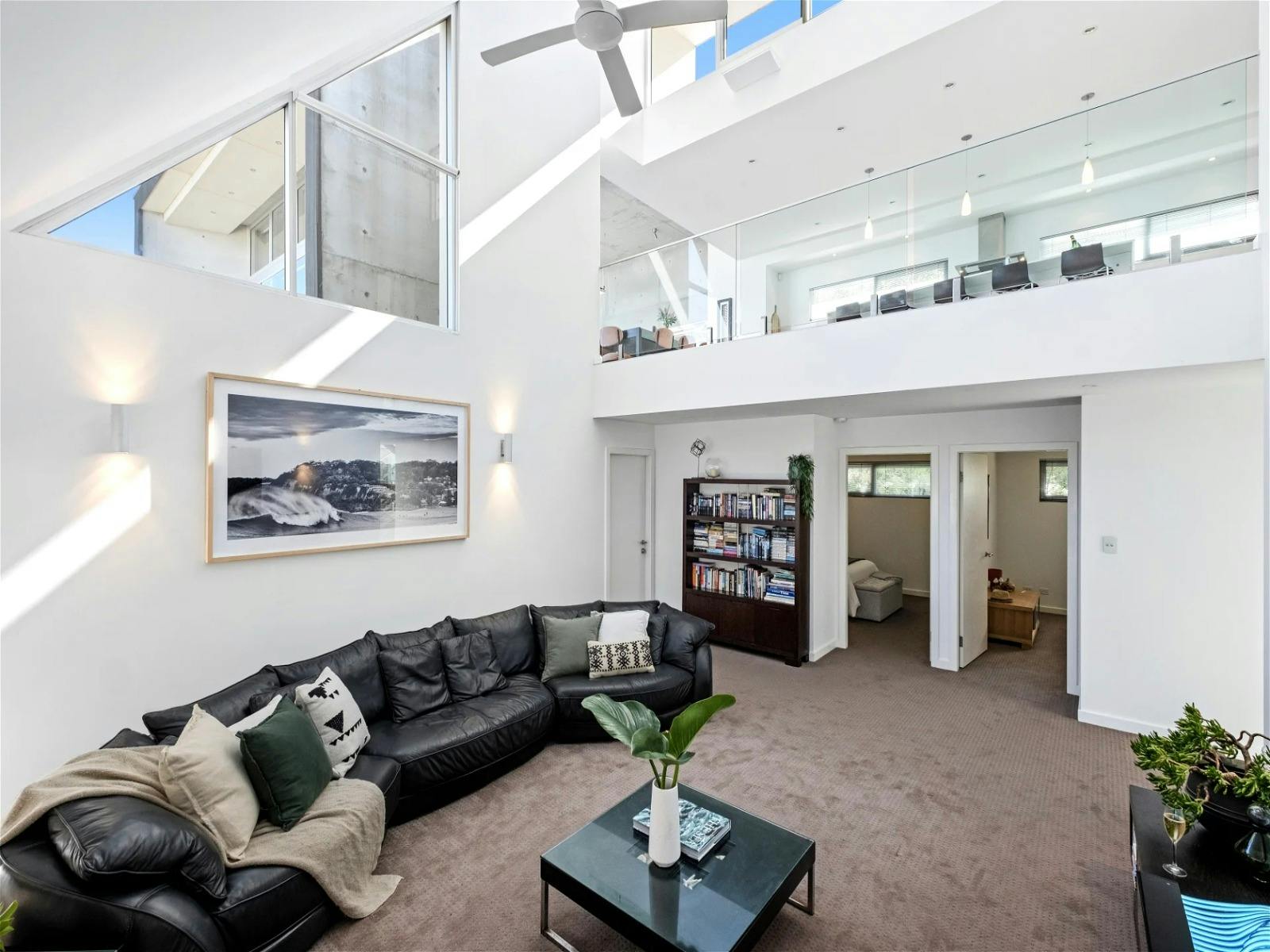 cozy carpeted living areas