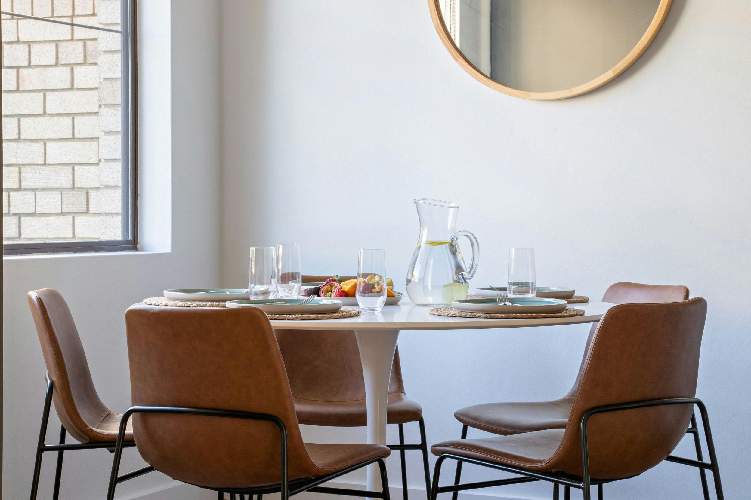 Our dining area seats 6 and looks out to the al fresco area