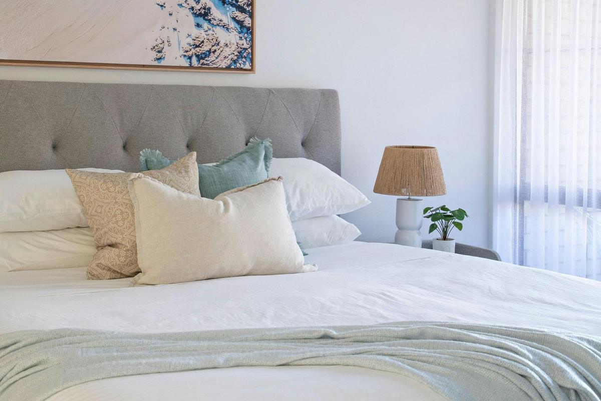 Unwind in comfort in the master bedroom King size bed