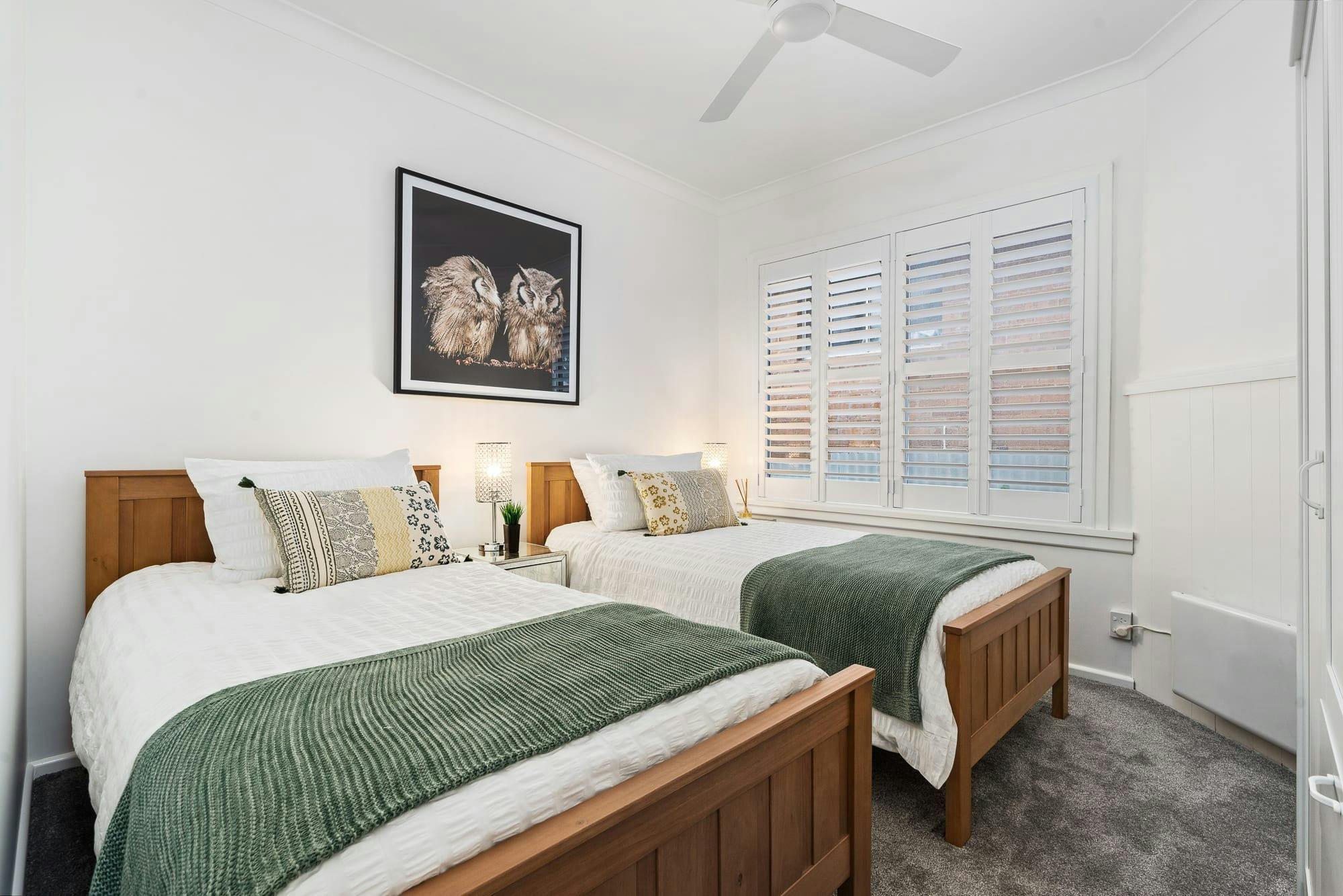 2 Single beds at Byng Cottage