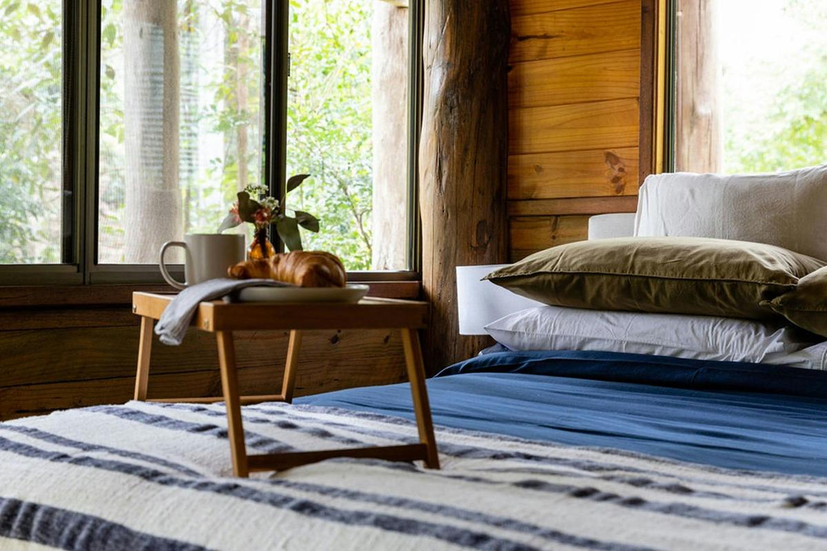 Bedroom in a Carawirry Cabin